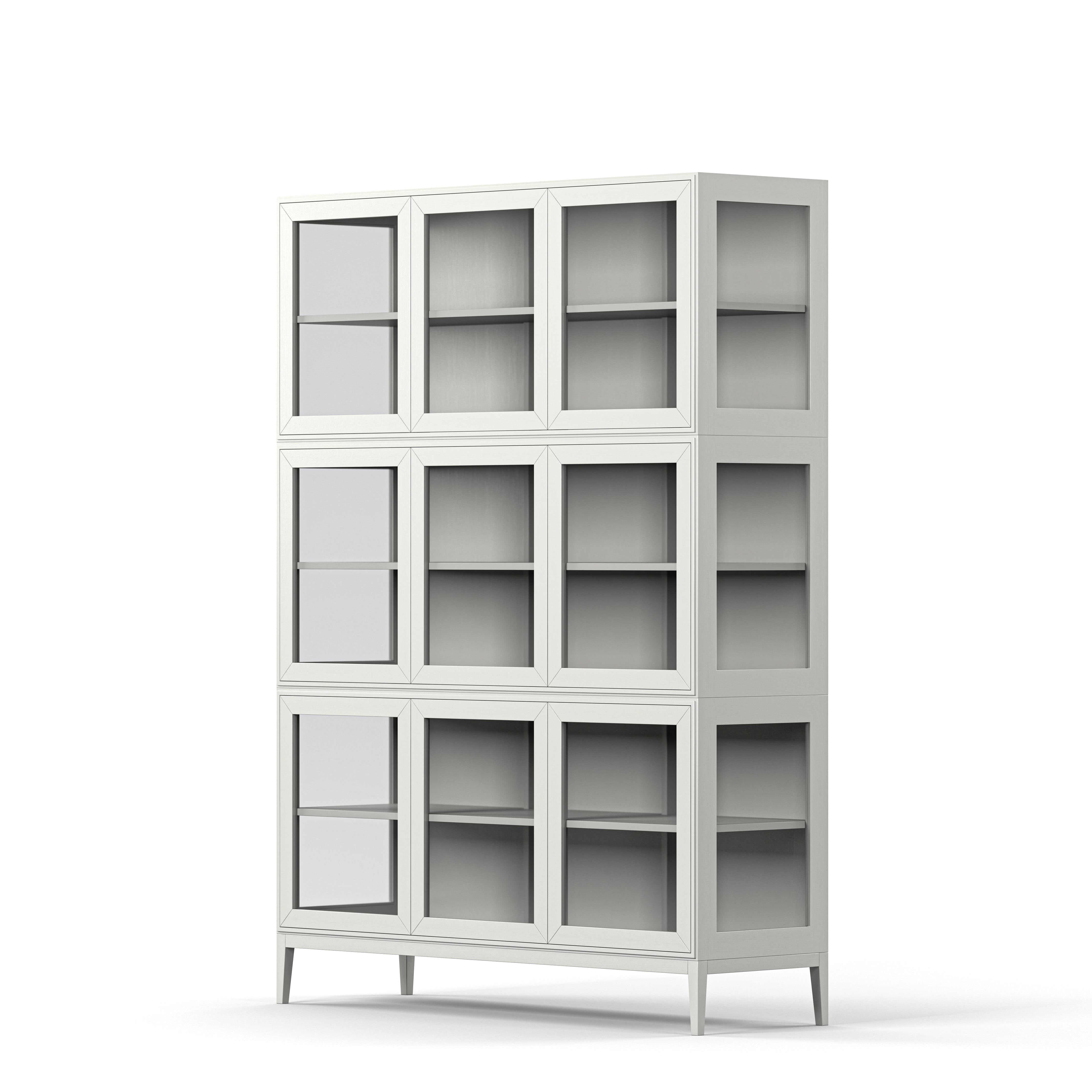 Englesson Skåp Edge 2.0 Vitrinskåp 3 Dörrar, 3-Sektion #Variant_White