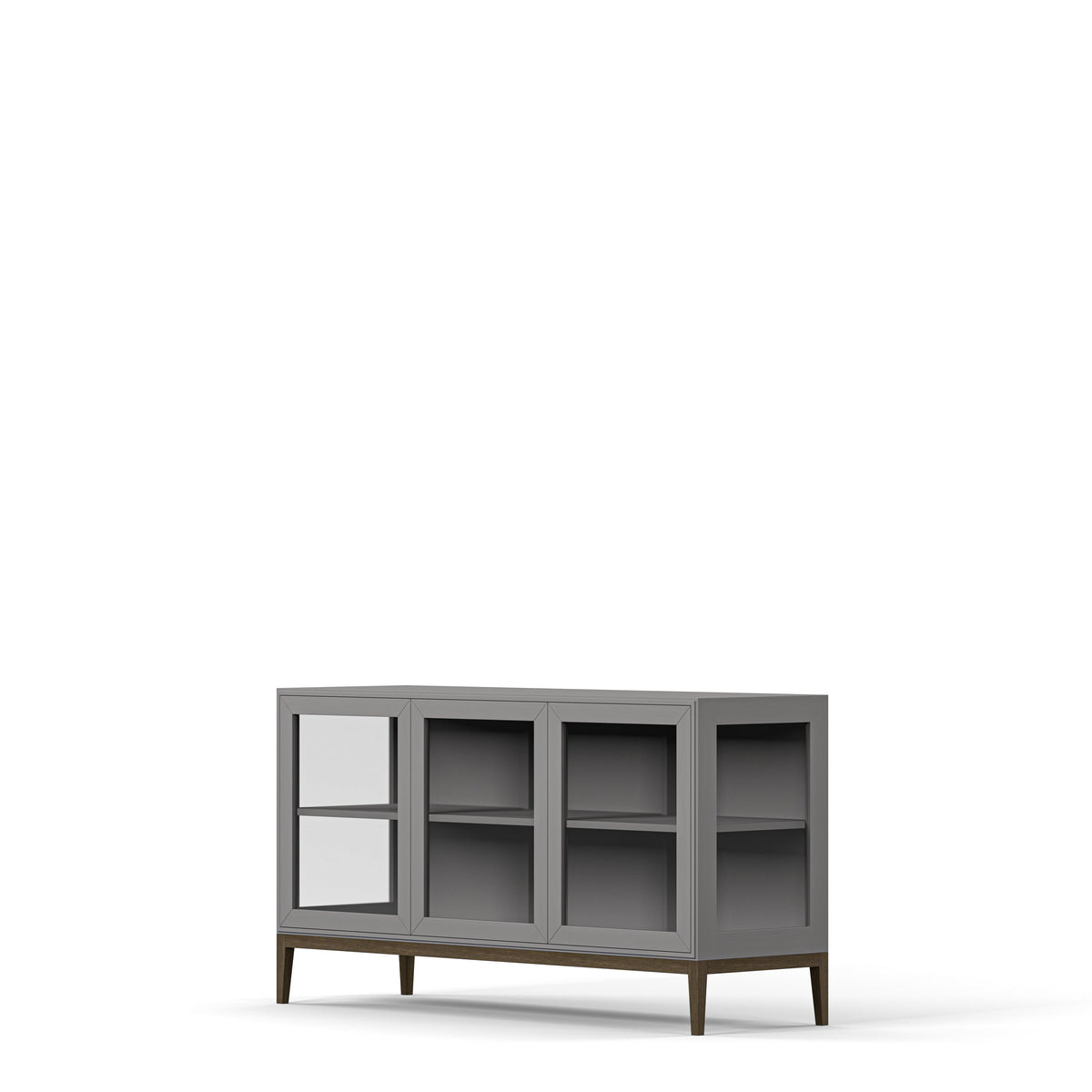 Englesson Skåp White Edge 2.0 Vitrinskåp 3 Dörrar, 1-Sektion 7123EGB #Variant_Grey Brushed & Burned Walnut