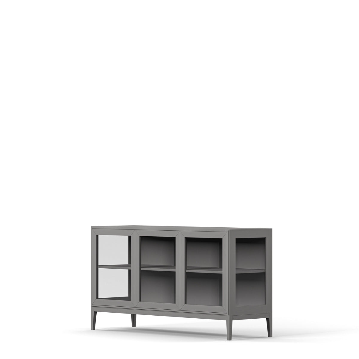 Englesson Skåp White Edge 2.0 Vitrinskåp 3 Dörrar, 1-Sektion #Variant_Grey Brushed