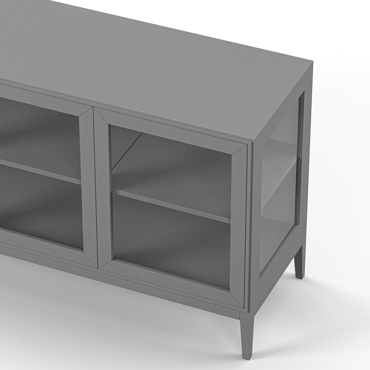 Englesson Skåp White Edge 2.0 Vitrinskåp 3 Dörrar, 1-Sektion #Variant_Grey Brushed