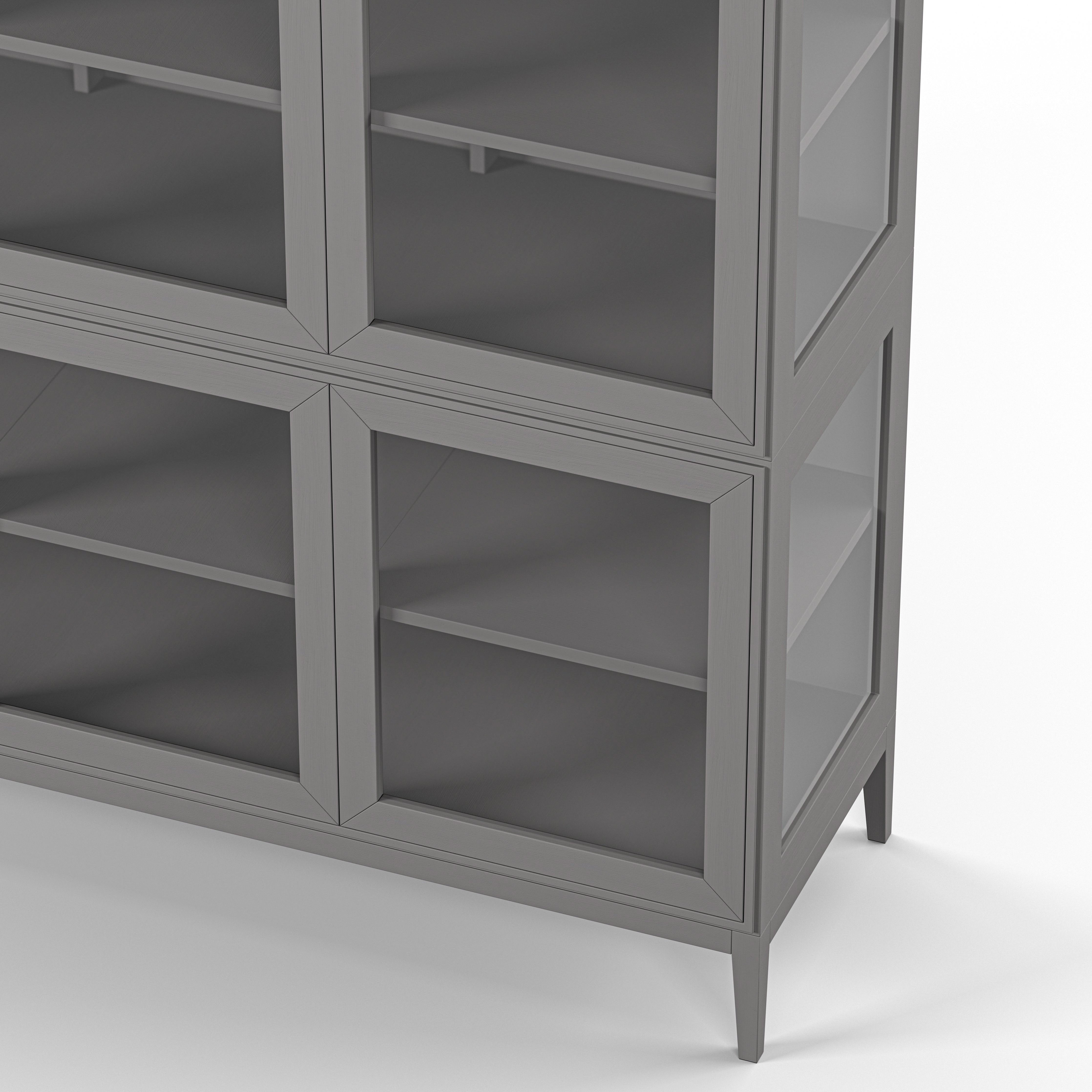 Englesson Skåp Edge 2.0 Vitrinskåp 4 Dörrar, 3-Sektion #Variant_Grey Brushed