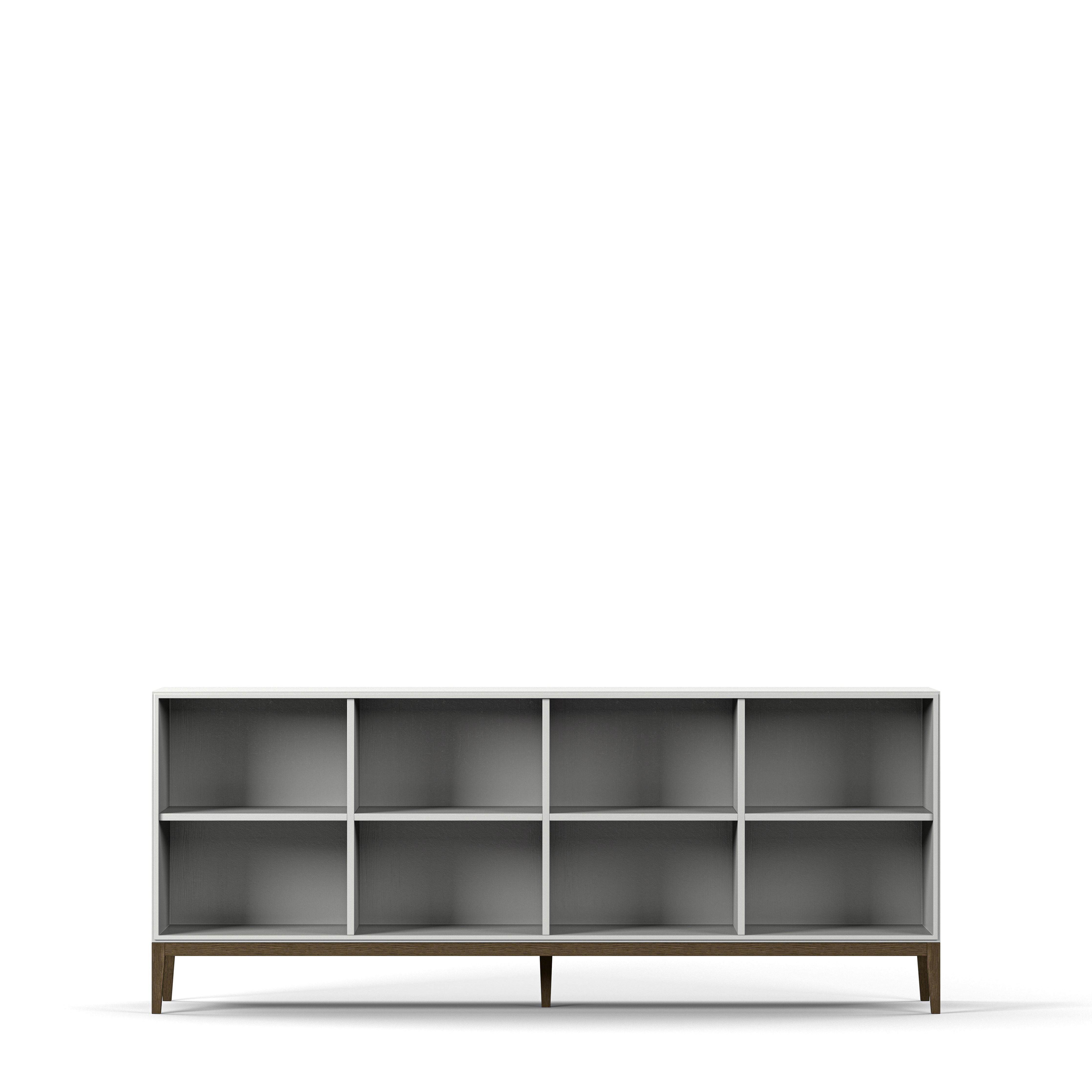 Englesson Bokhyllor White & Burned Walnut Edge 2.0 Bokhylla 4 Hyllor, 1-Sektion 7114DB-BW #Variant_White & Burned Walnut