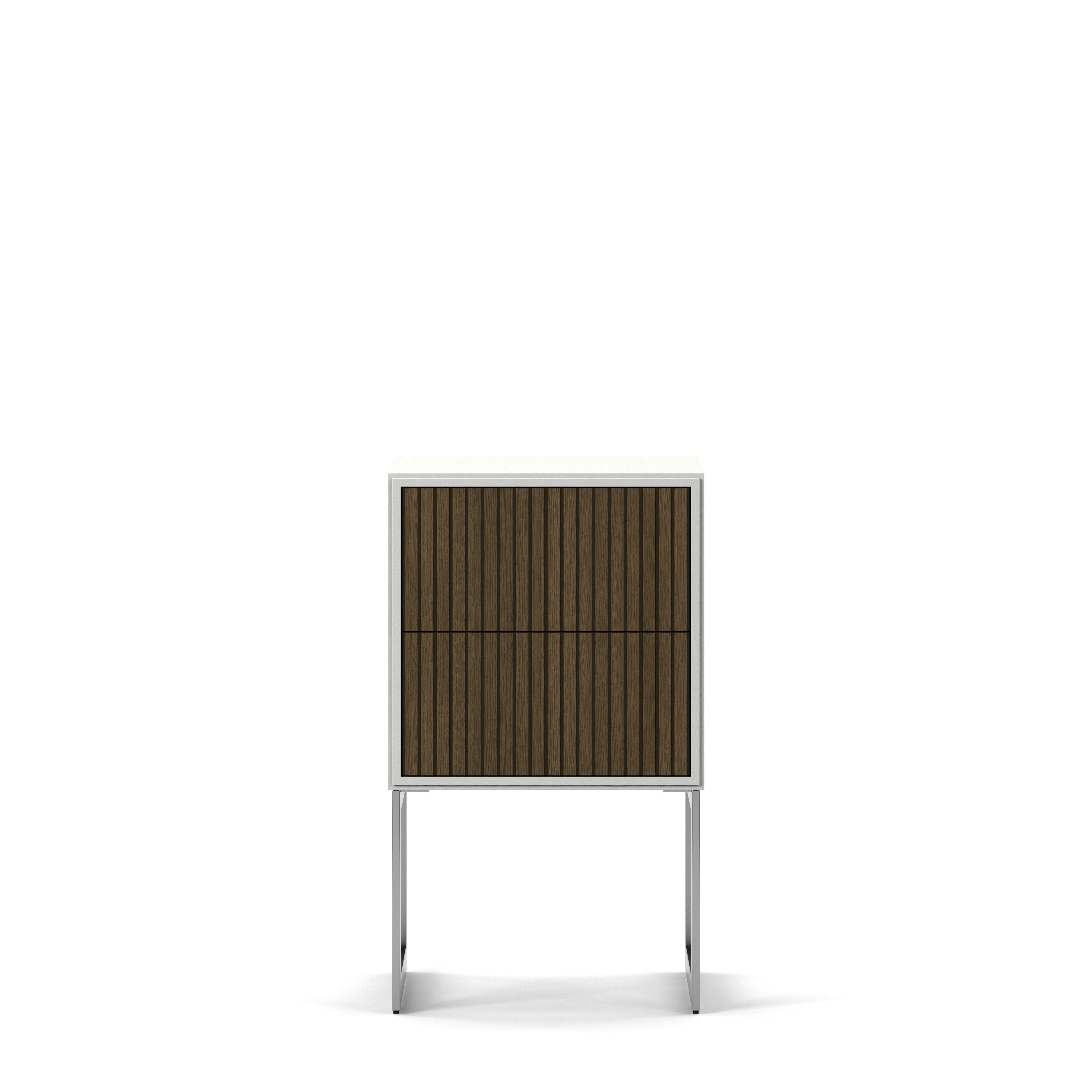 Englesson Bord White & Burned Walnut Line Burned Walnut Sängbord 6828BW-DB #Variant_White & Burned Walnut