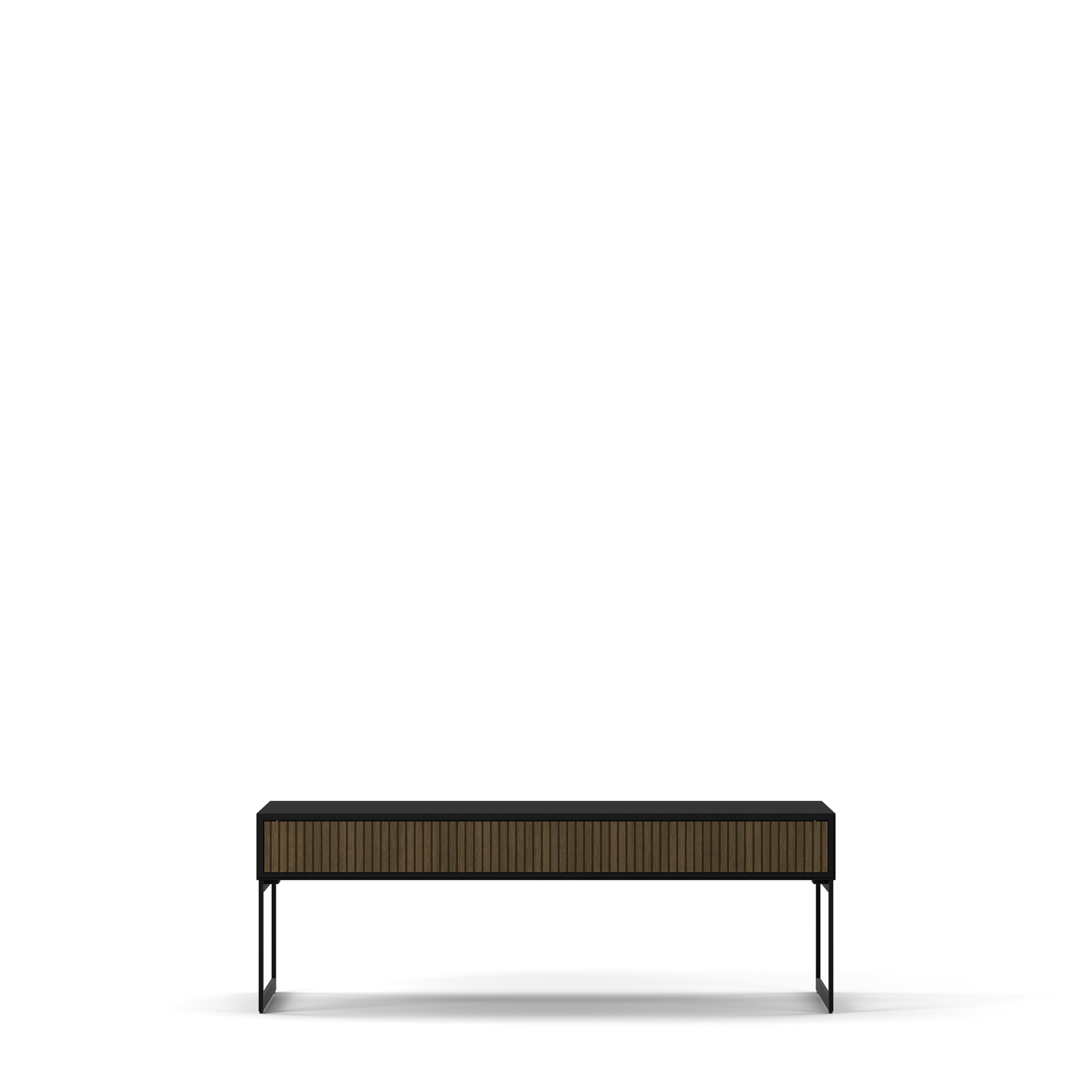 Englesson Bord Black & Burned Walnut Line Burned Walnut Soffbord Rektangulärt 6770BW-DB #Variant_Black & Burned Walnut