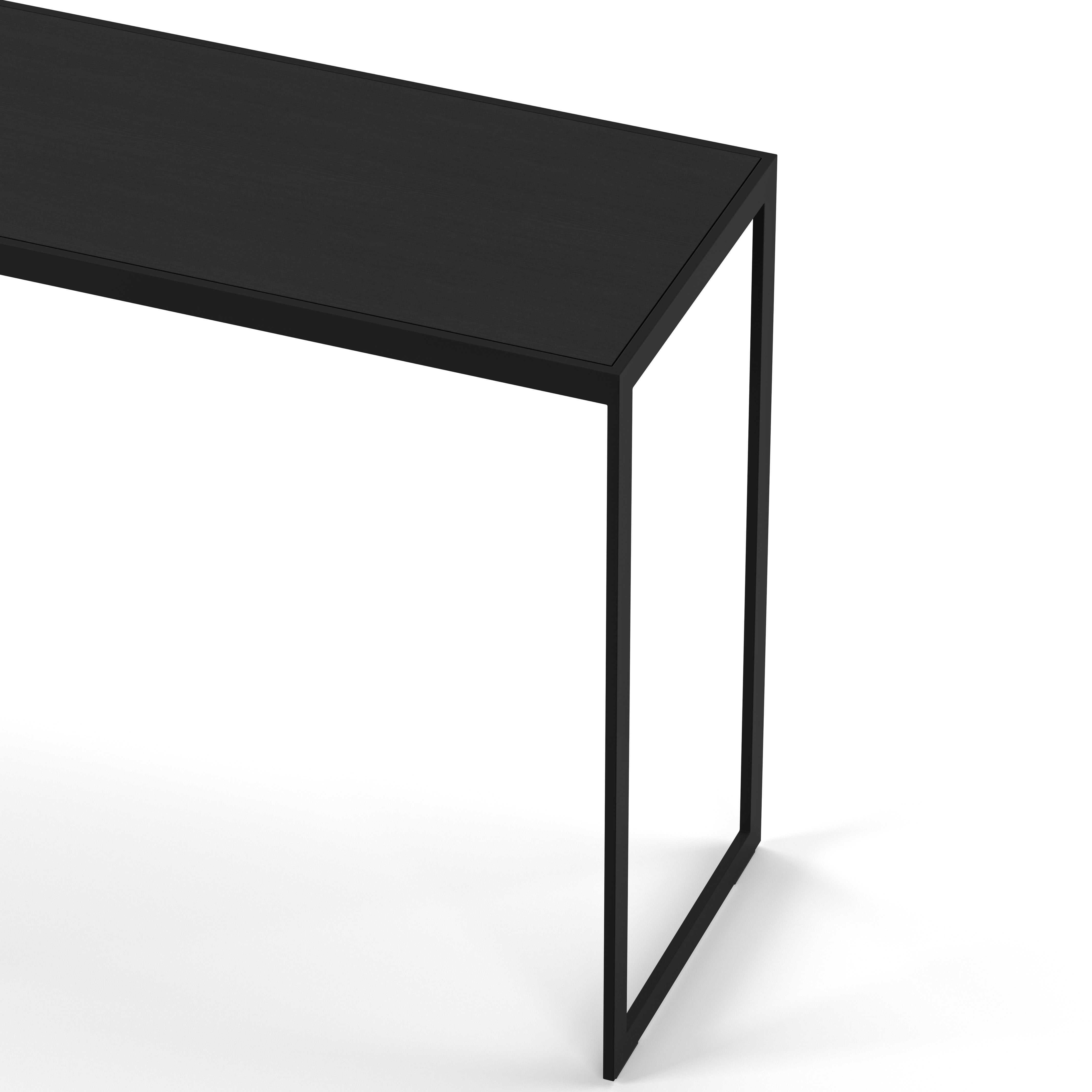 Englesson Bord Black Oak Square Avlastningsbord 4493EB #Variant_Svart Metall & Black Oak