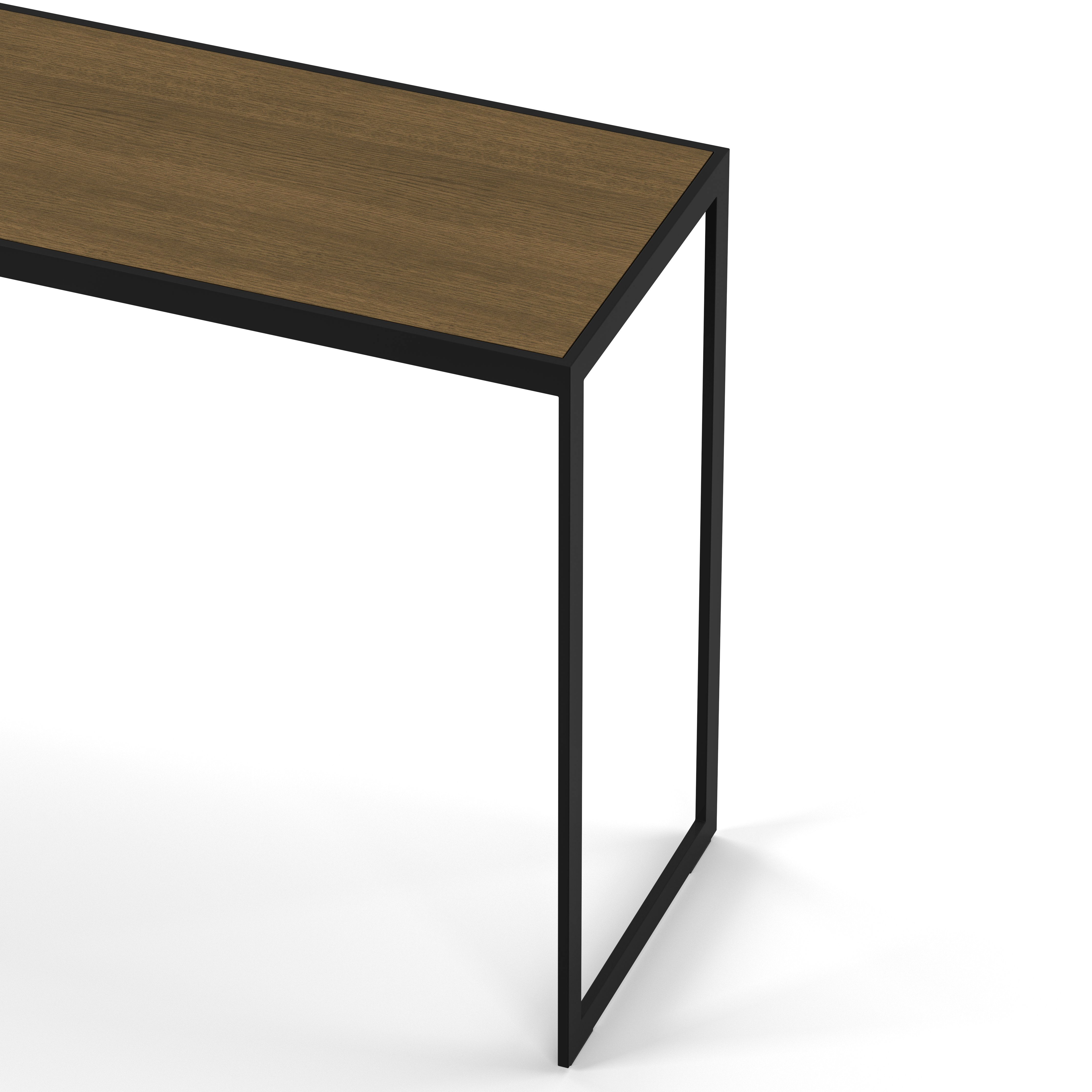 Englesson Bord Square Avlastningsbord #Variant_Svart Metall & Burned Walnut