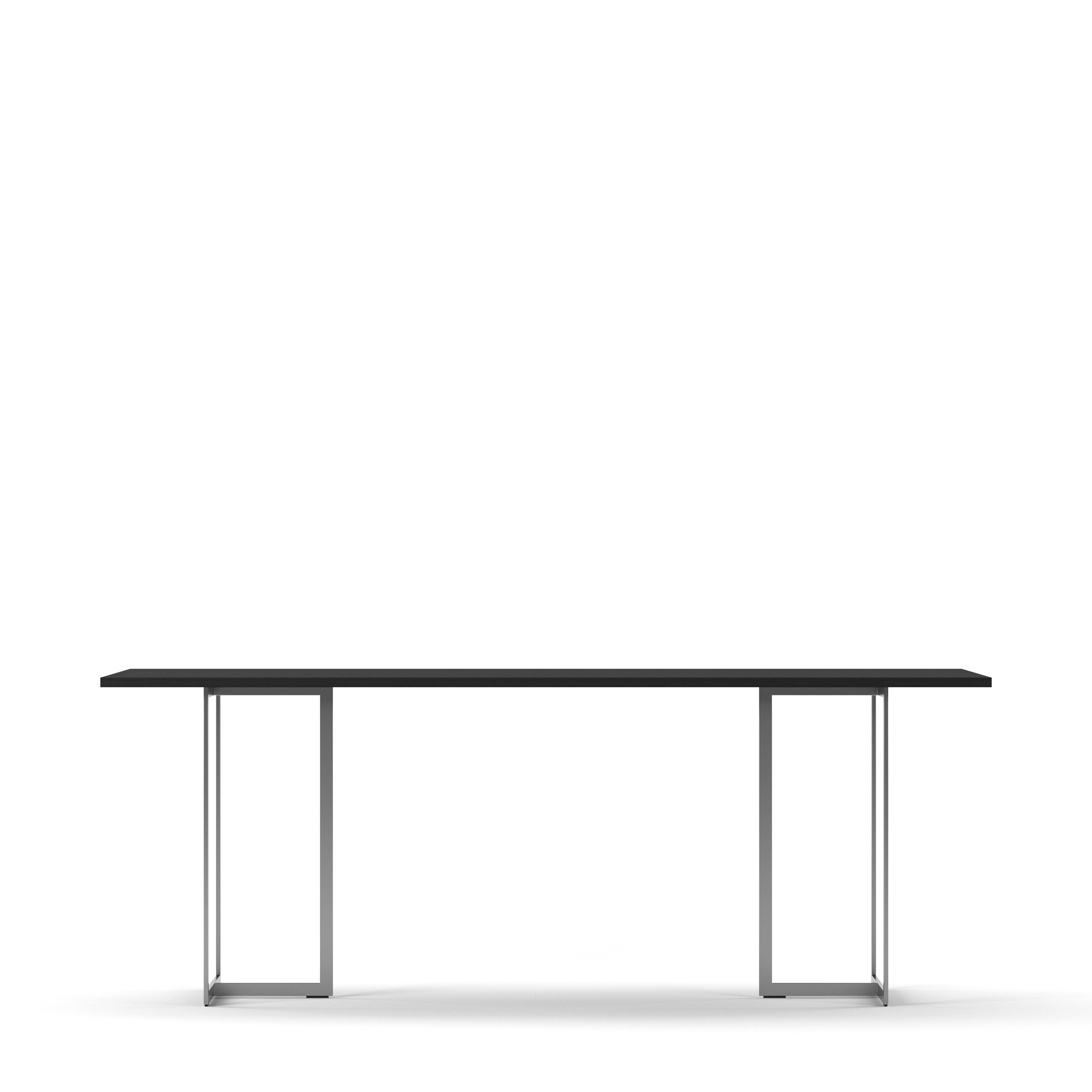 Englesson Bord Silvergrå Metall & Black Oak Square Matbord 4385EB #Variant_Svart Metall & Black Oak