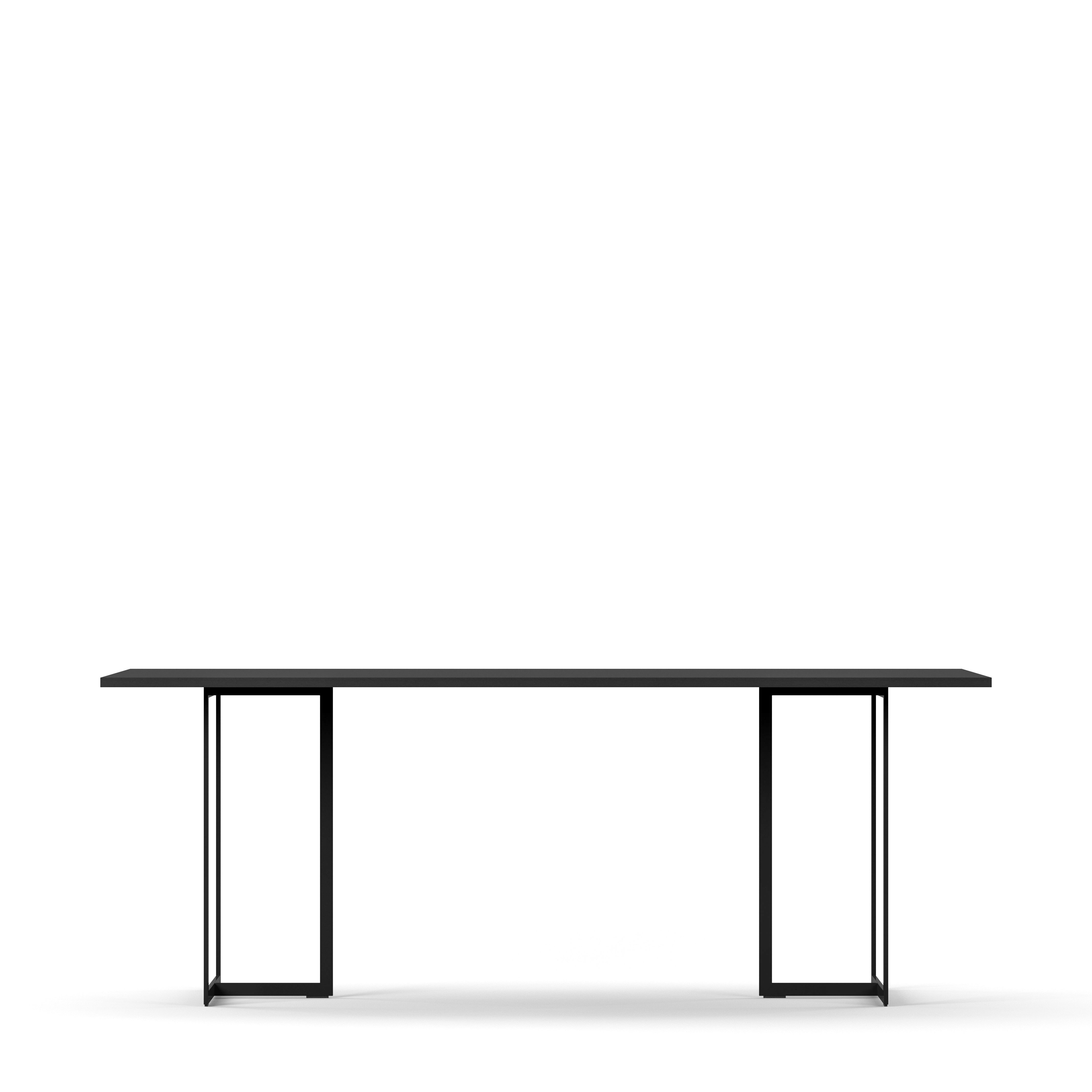 Englesson Bord Black Oak Square Matbord 4585EB #Variant_Svart Metall & Black Oak