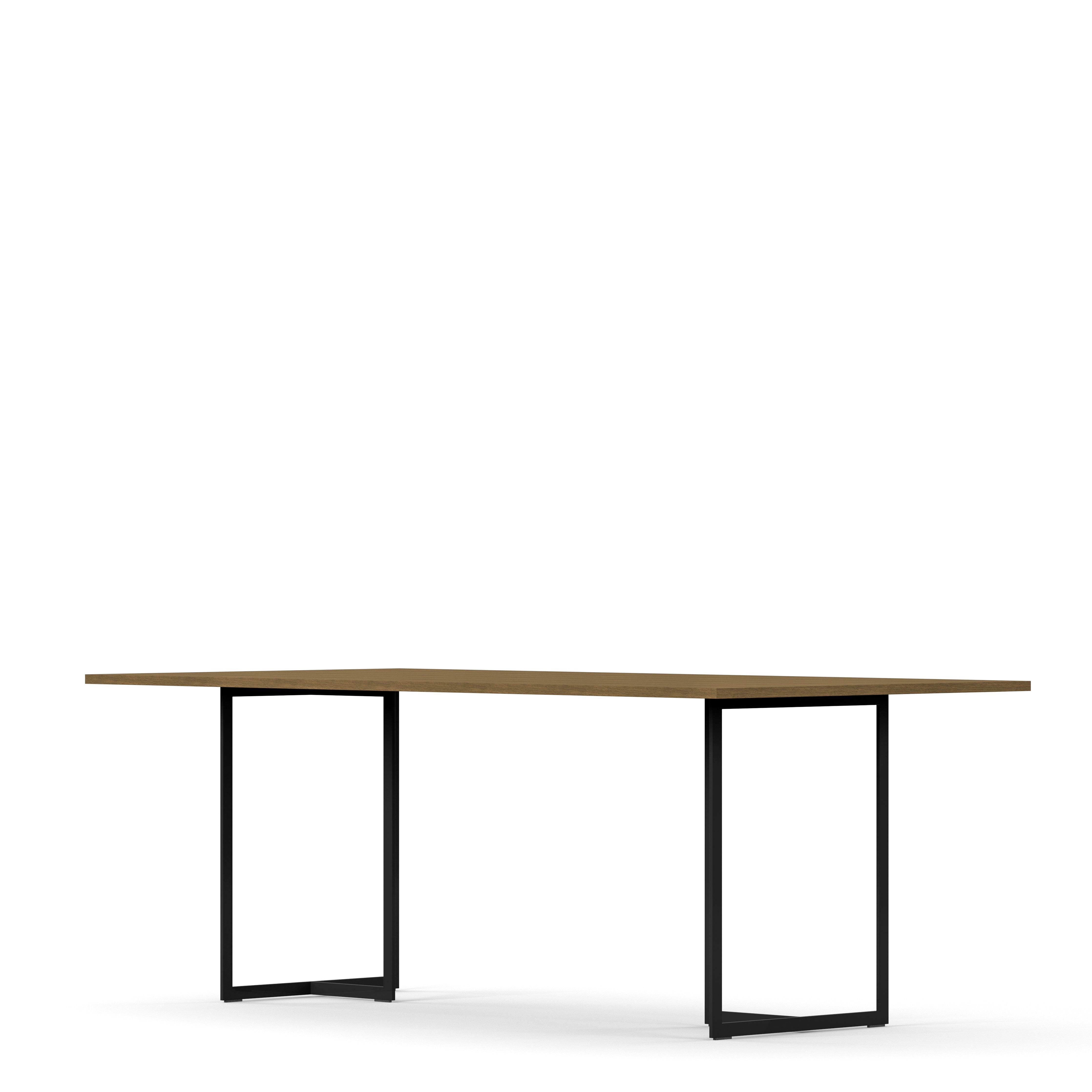 Englesson Bord Square Matbord #Variant_Svart Metall & Burned Walnut