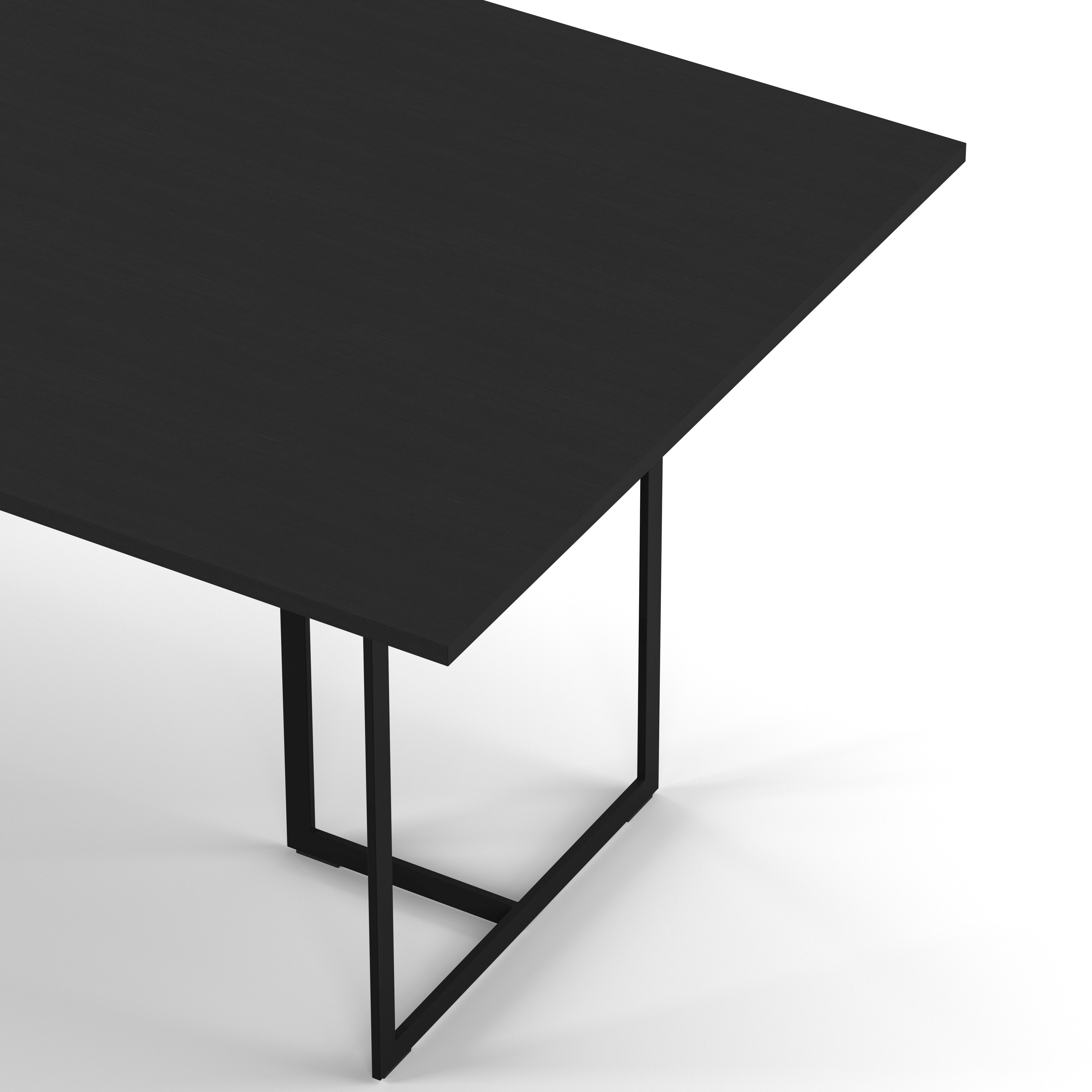 Englesson Bord Square Matbord #Variant_Svart Metall & Black Oak