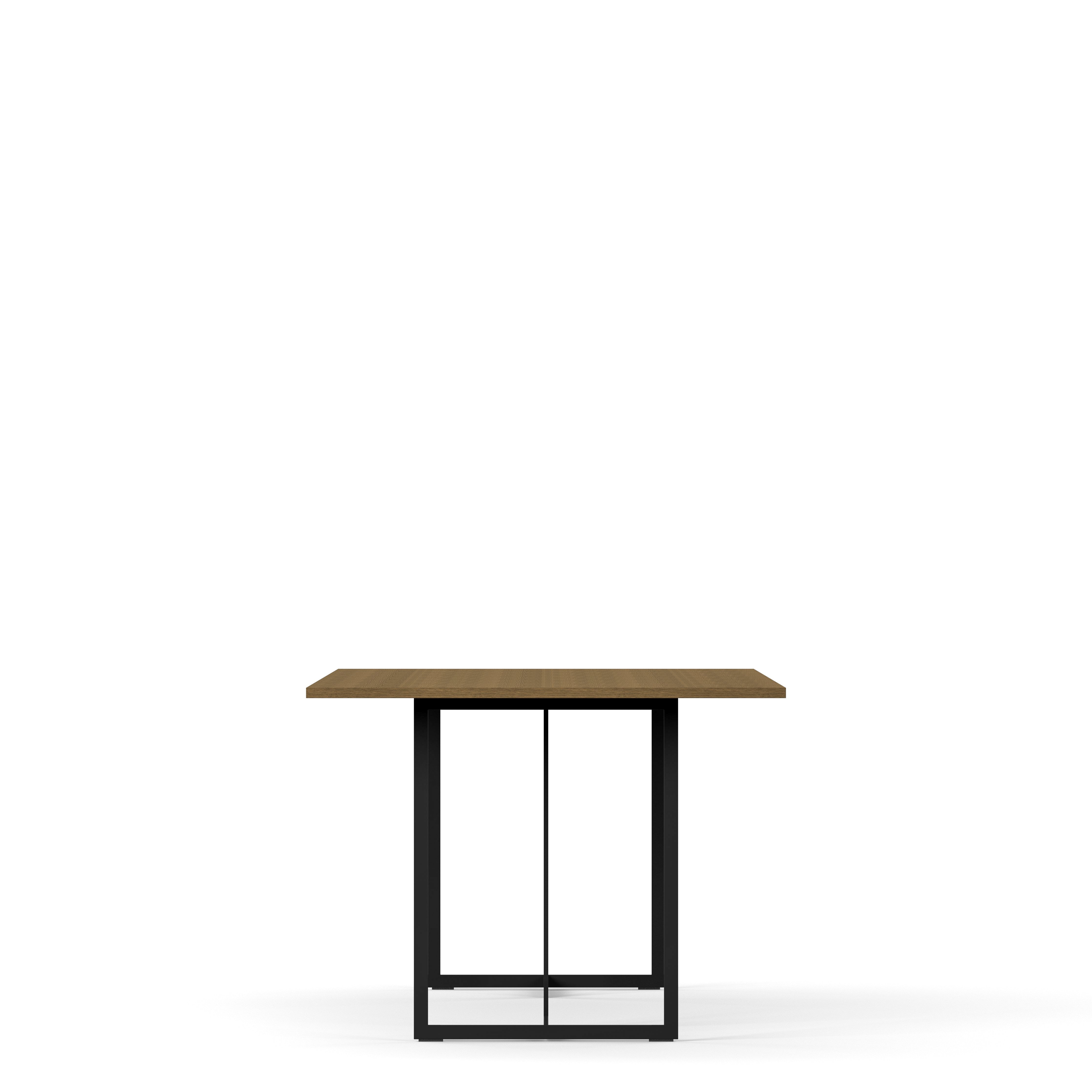 Englesson Bord Square Matbord #Variant_Svart Metall & Burned Walnut