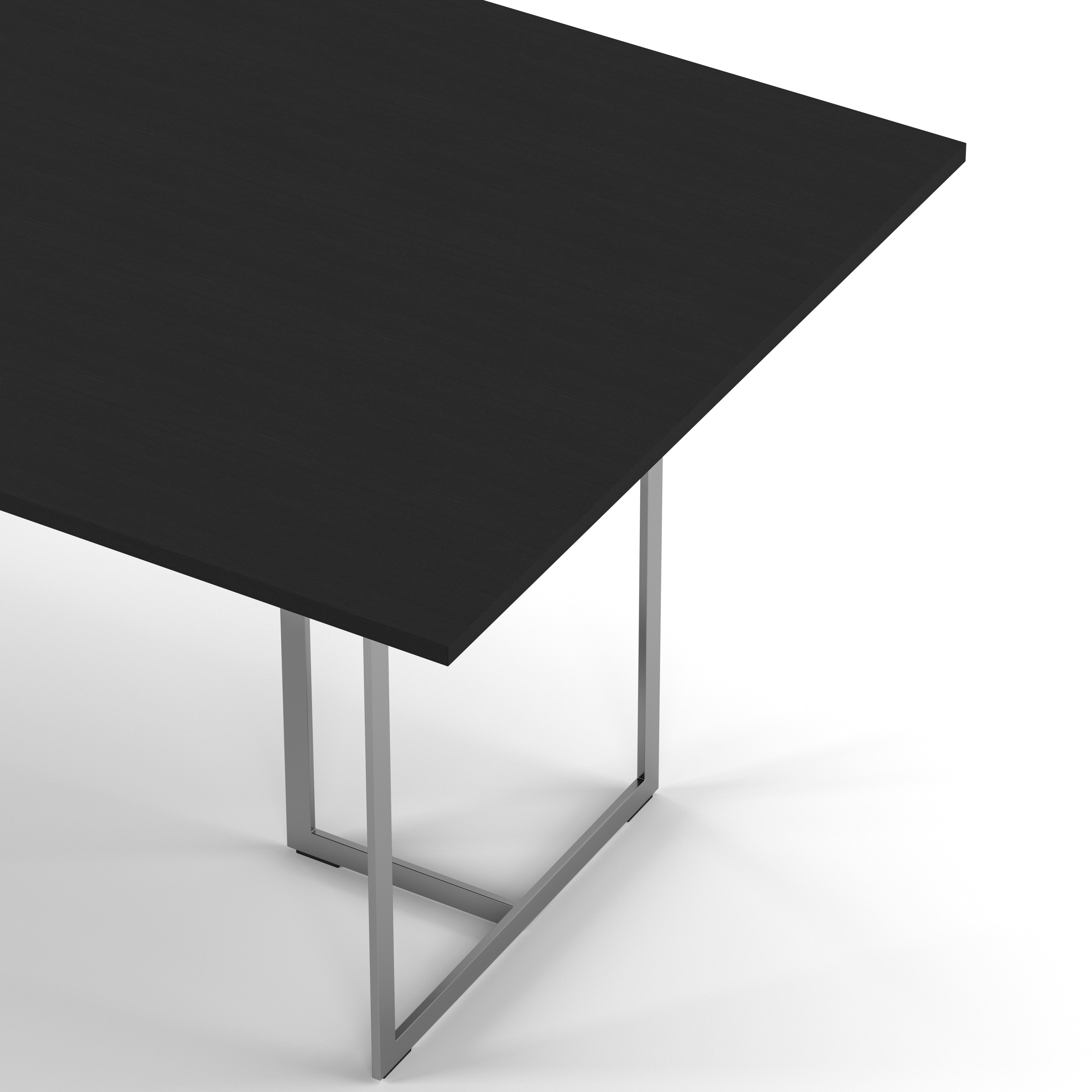 Englesson Bord Square Matbord #Variant_Silvergrå Metall & Black Oak