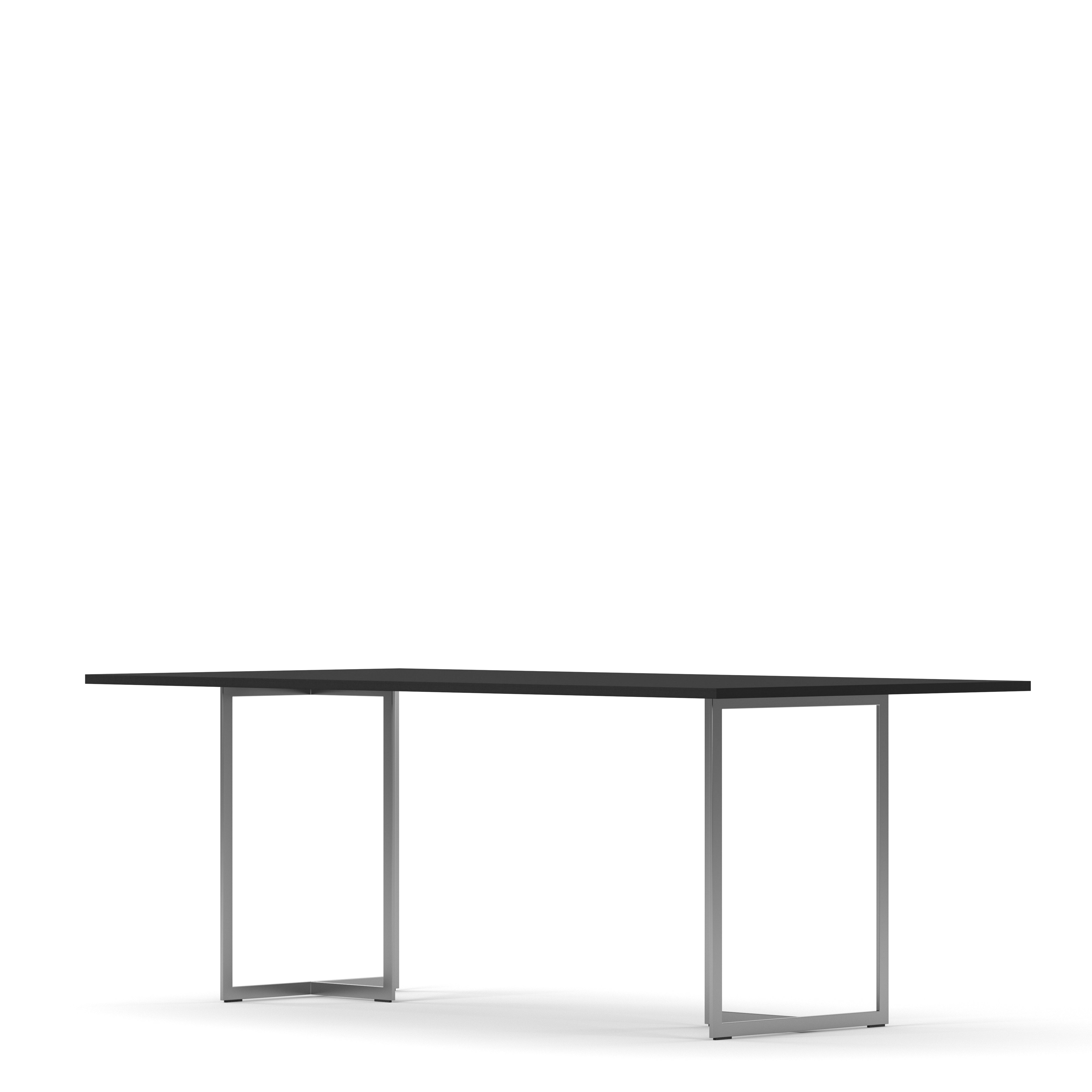 Englesson Bord Square Matbord #Variant_Silvergrå Metall & Black Oak