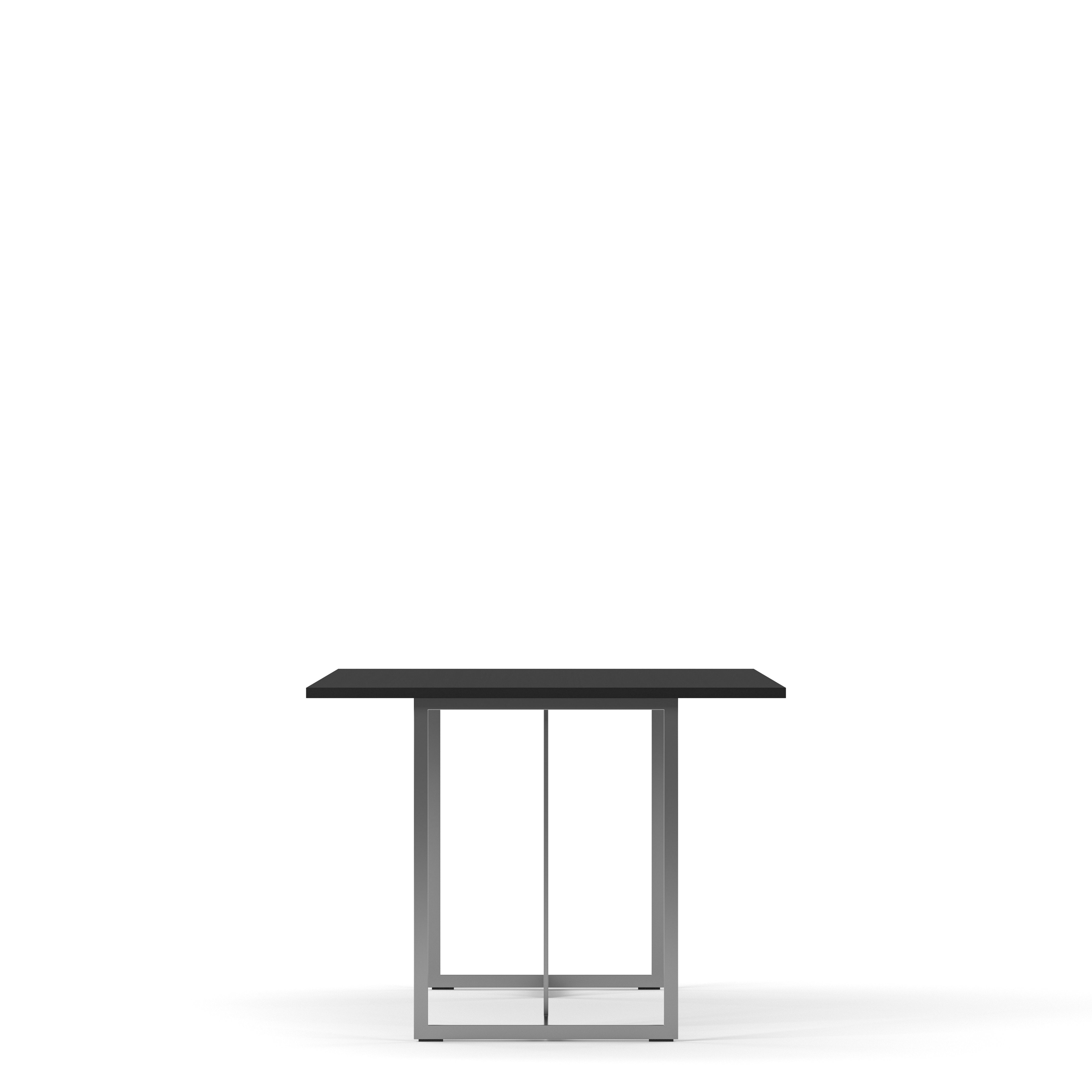 Englesson Bord Square Matbord #Variant_Silvergrå Metall & Black Oak