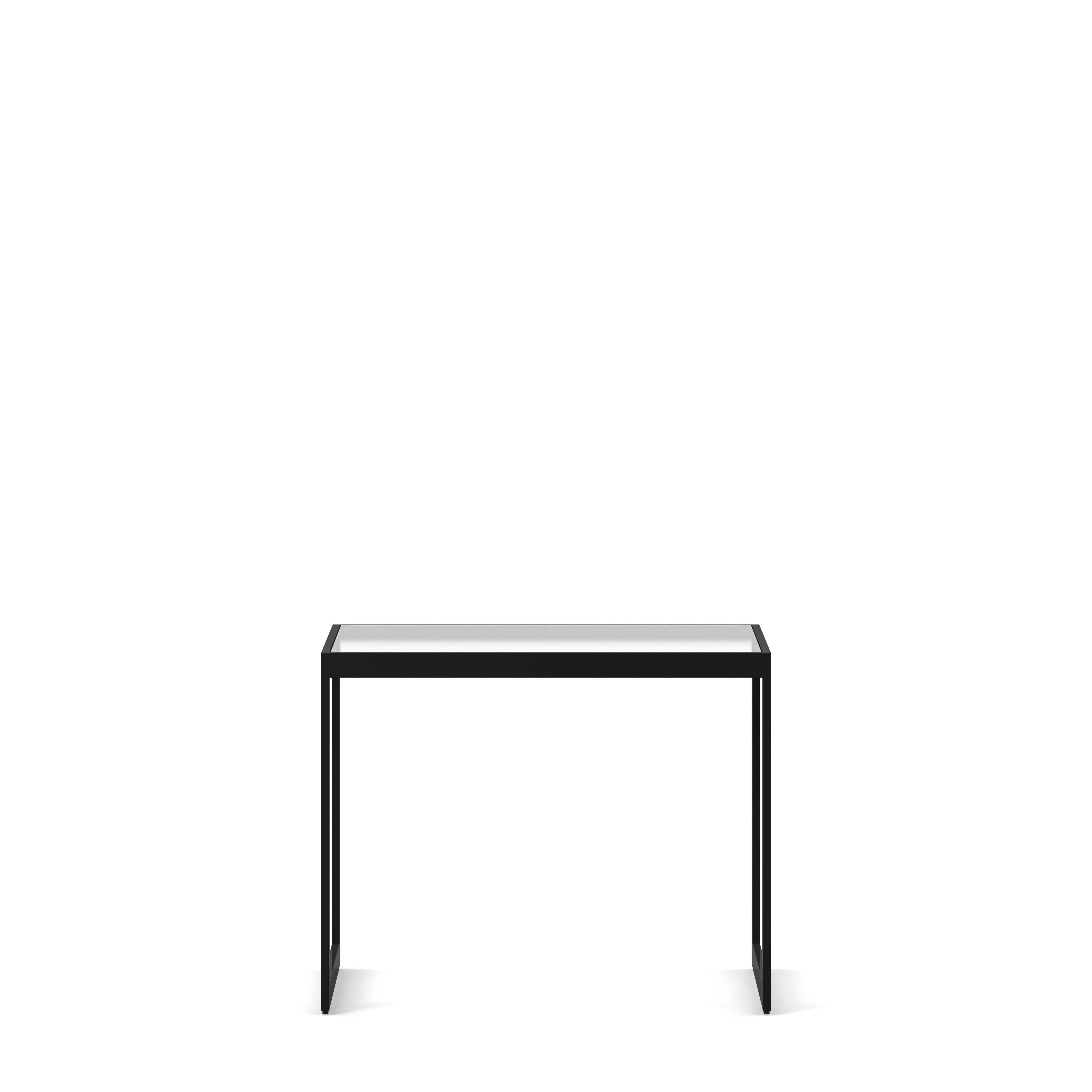 Englesson Bord Glas Square Sidobord 4492GL #Variant_Svart Metall & Glas