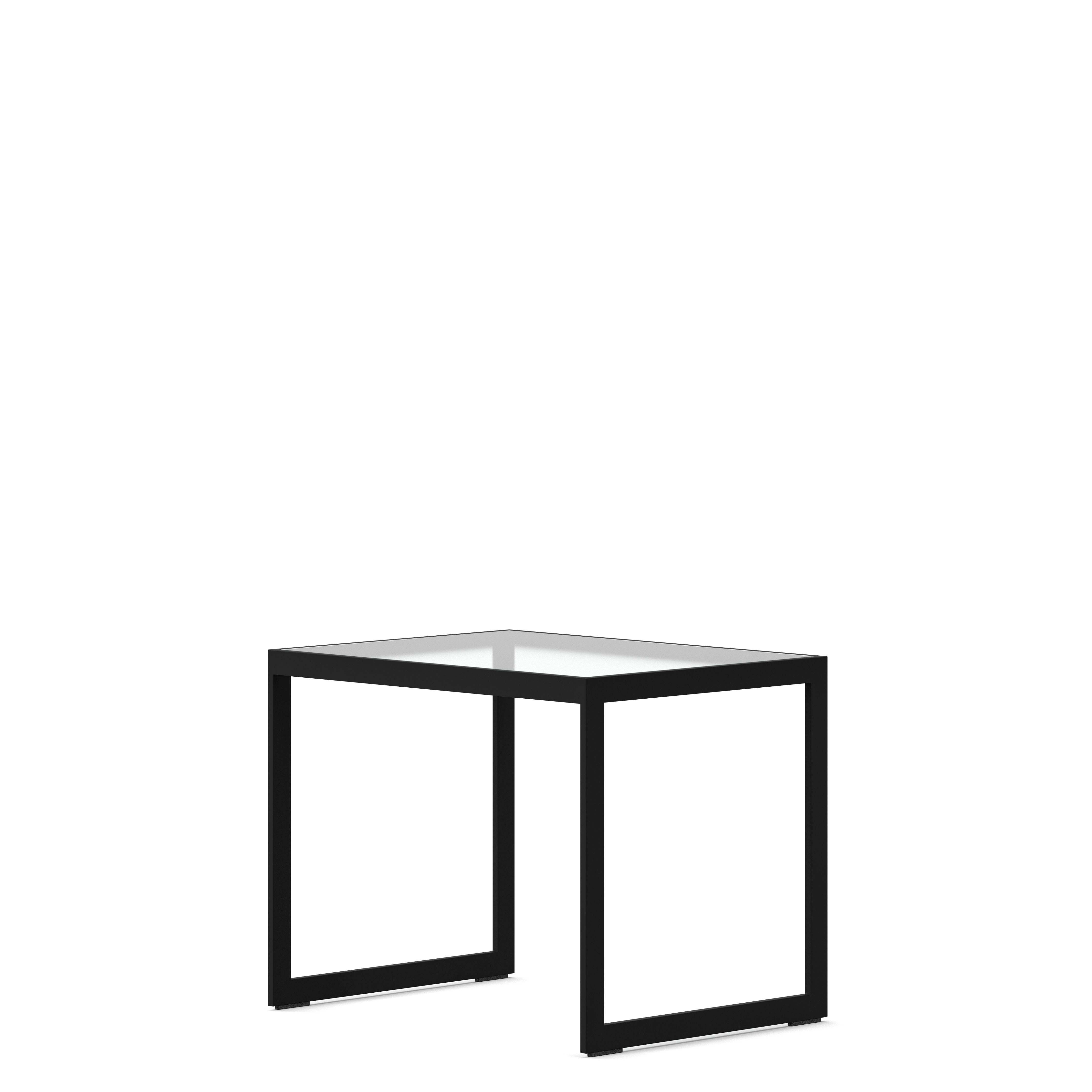 Englesson Bord Square Sidobord #Variant_Svart Metall & Glas