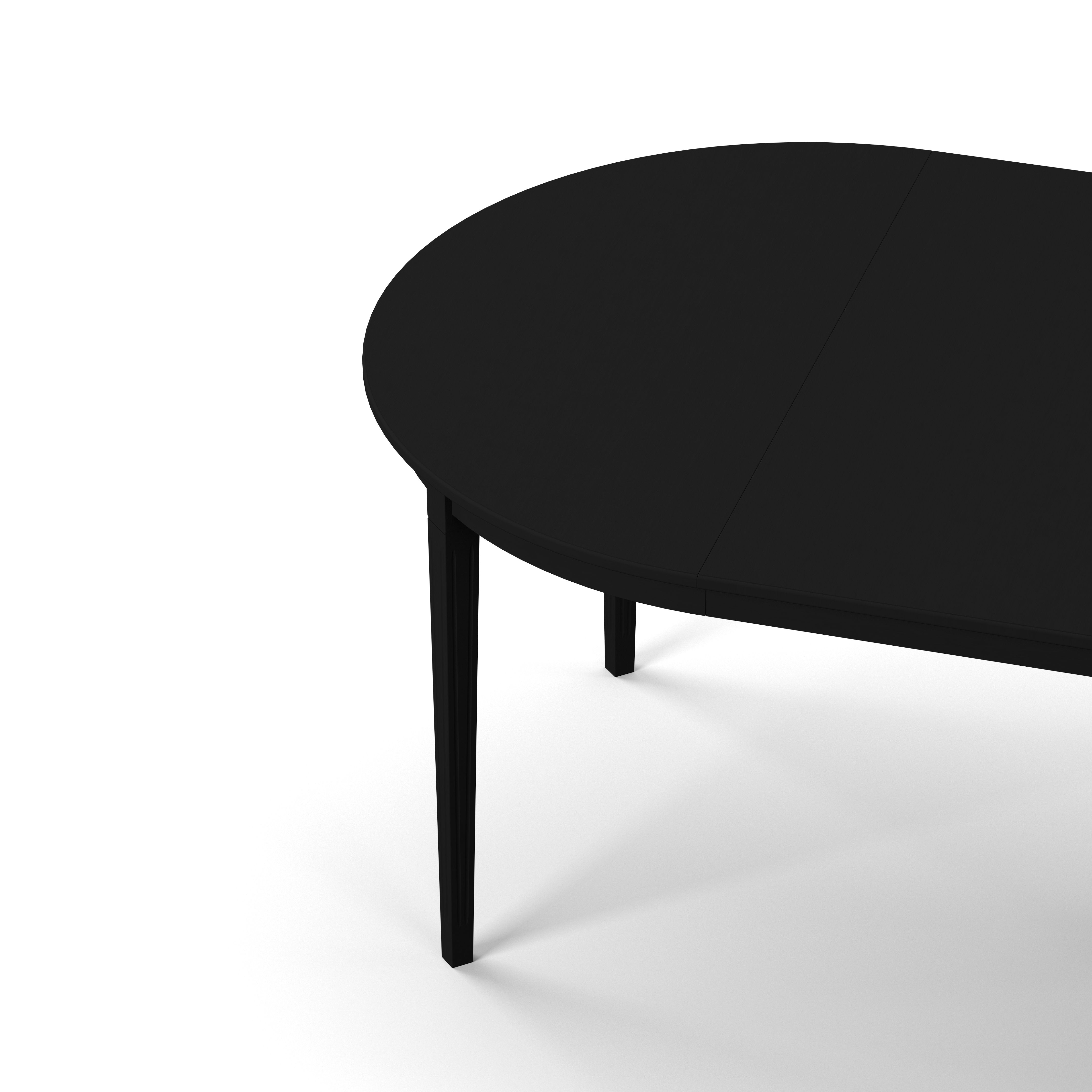 Englesson Bord Stockholm 2.0 Matbord Ø114 Inkl 3 Ilägg #Variant_Black