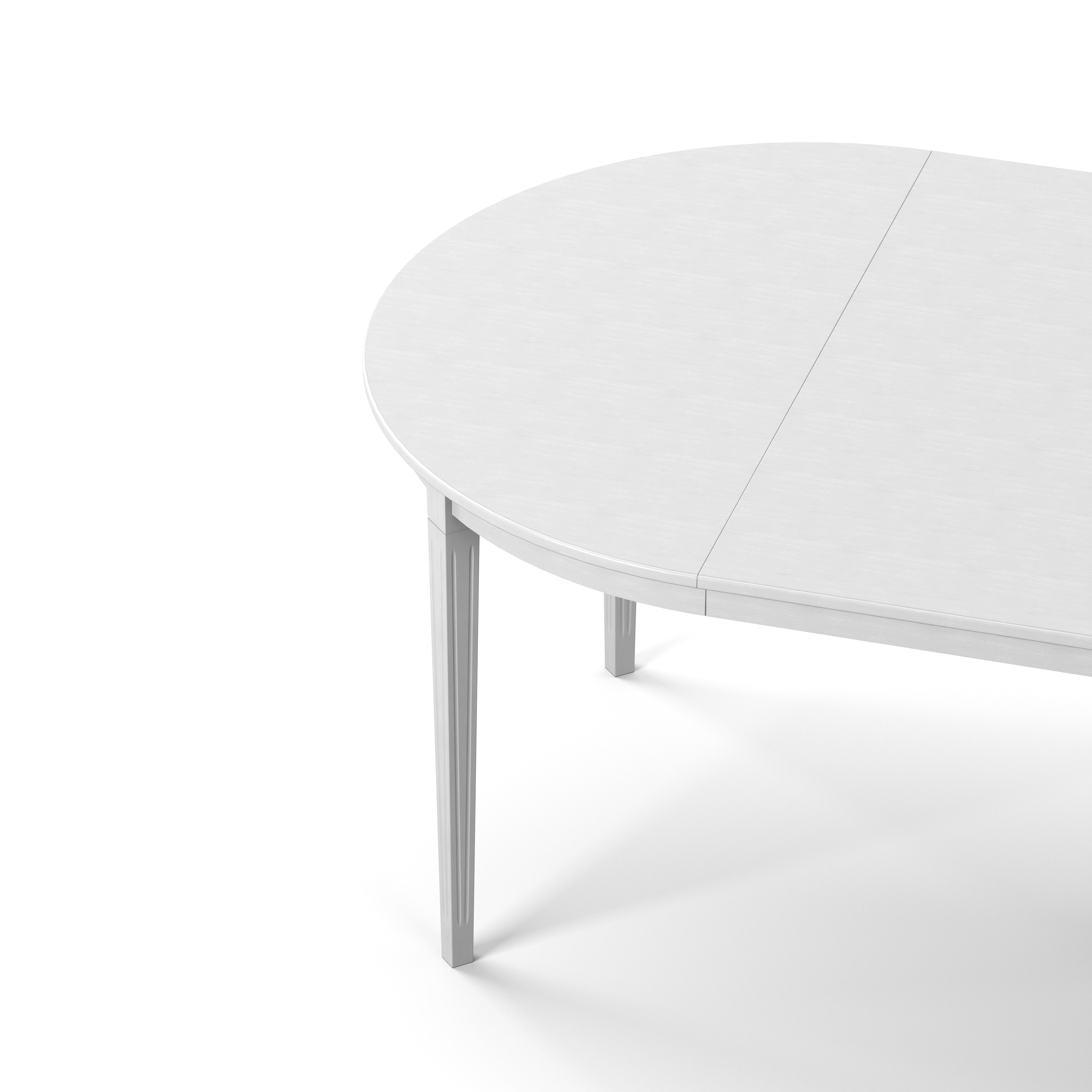 Englesson Bord Stockholm 2.0 Matbord Ø114 Inkl 3 Ilägg #Variant_Whitewash