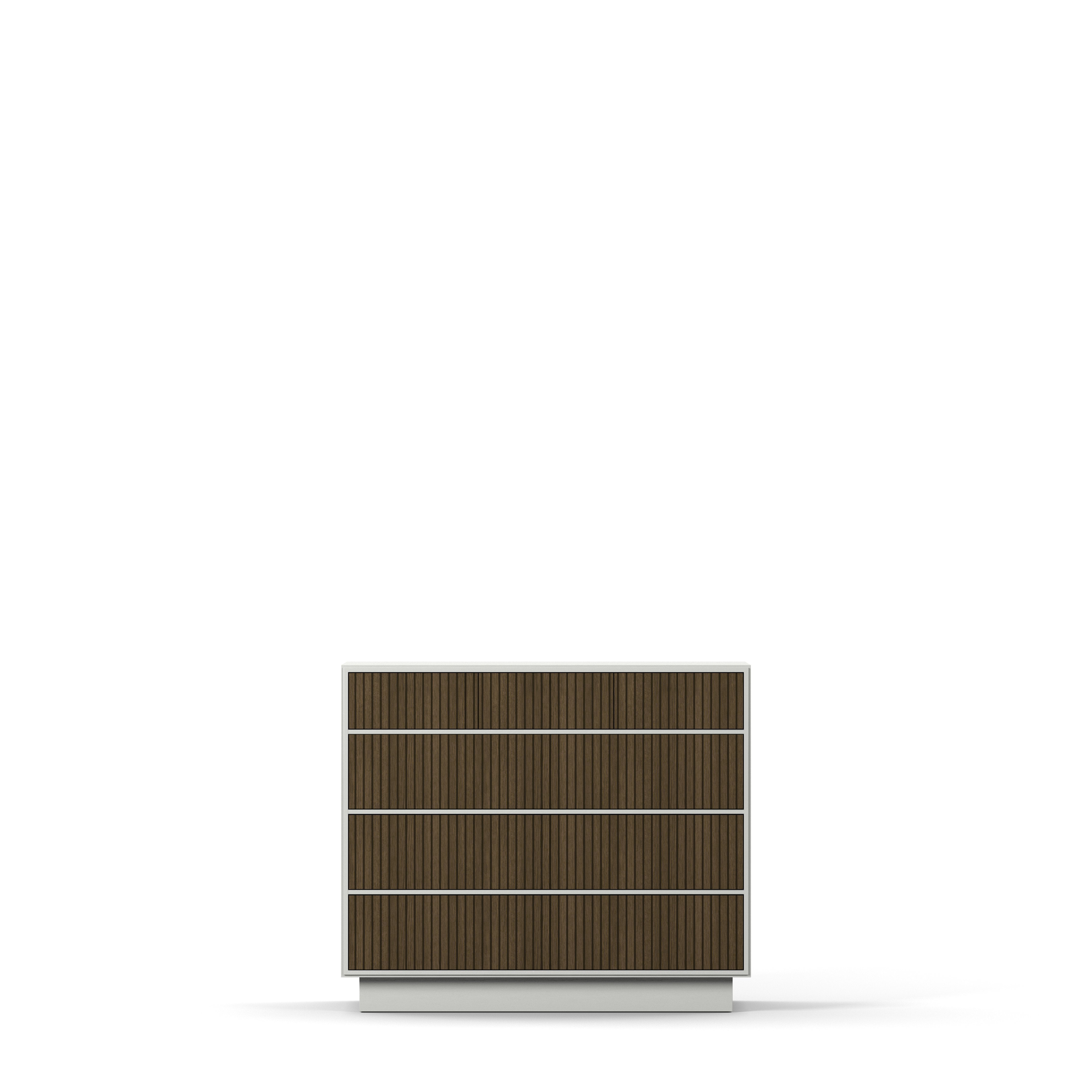 Englesson Byrå White & Burned Walnut Line Burned Walnut Byrå 3+3 Lådor Hög 6624BW-DB #Variant_White & Burned Walnut