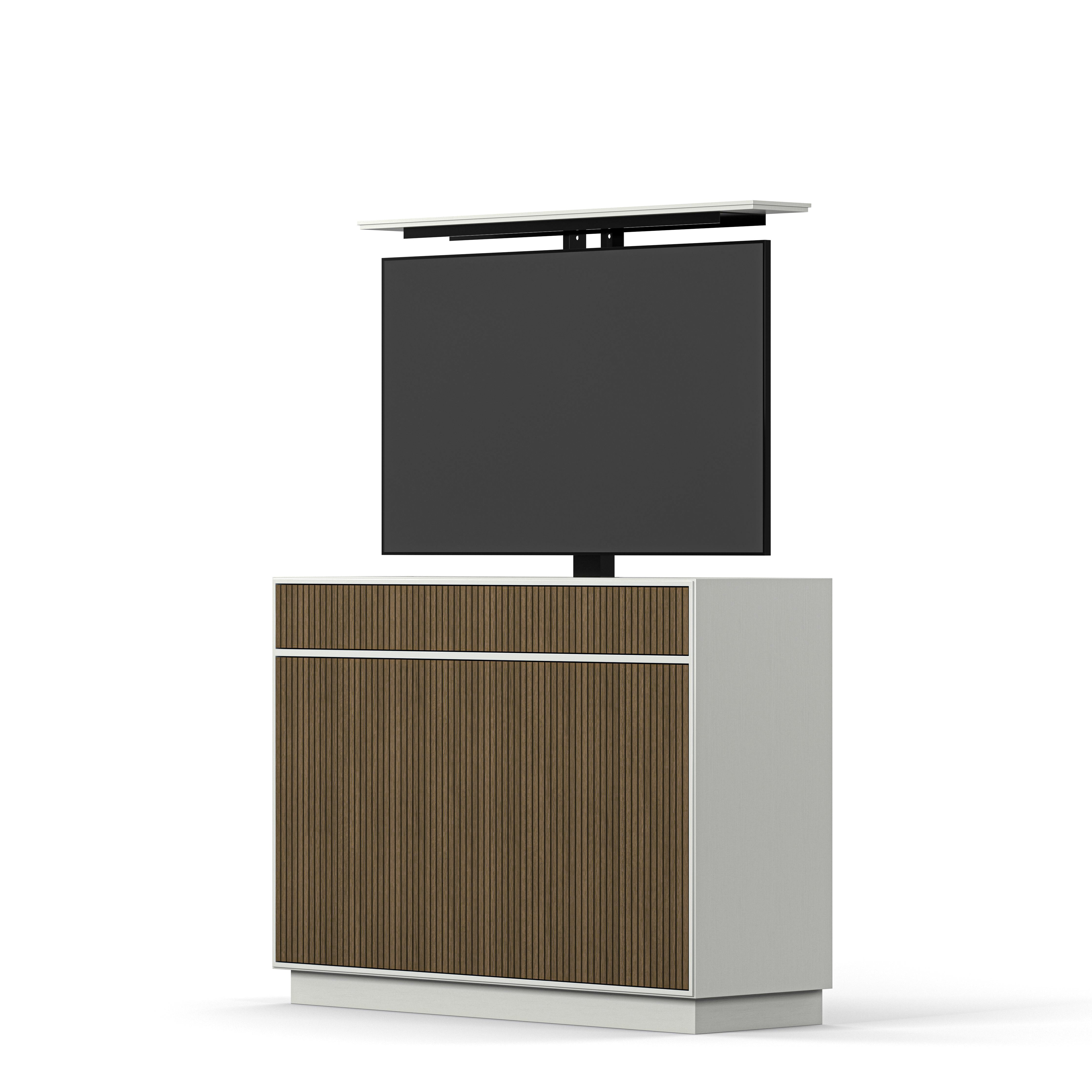 Englesson Line Burned Walnut TV Lift 55" #Variant_White & Burned Walnut