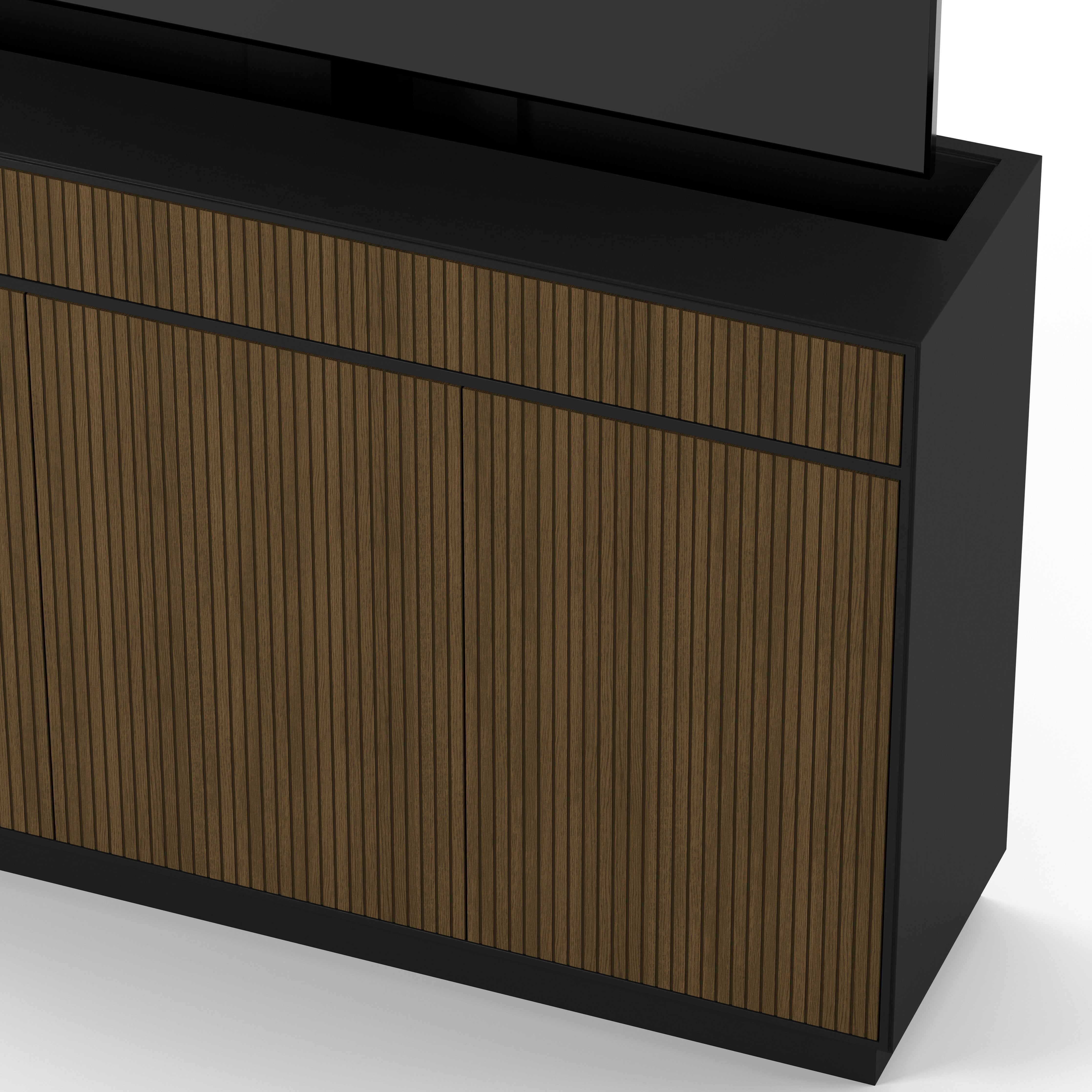 Englesson Line Burned Walnut TV Lift 65" #Variant_Black & Burned Walnut