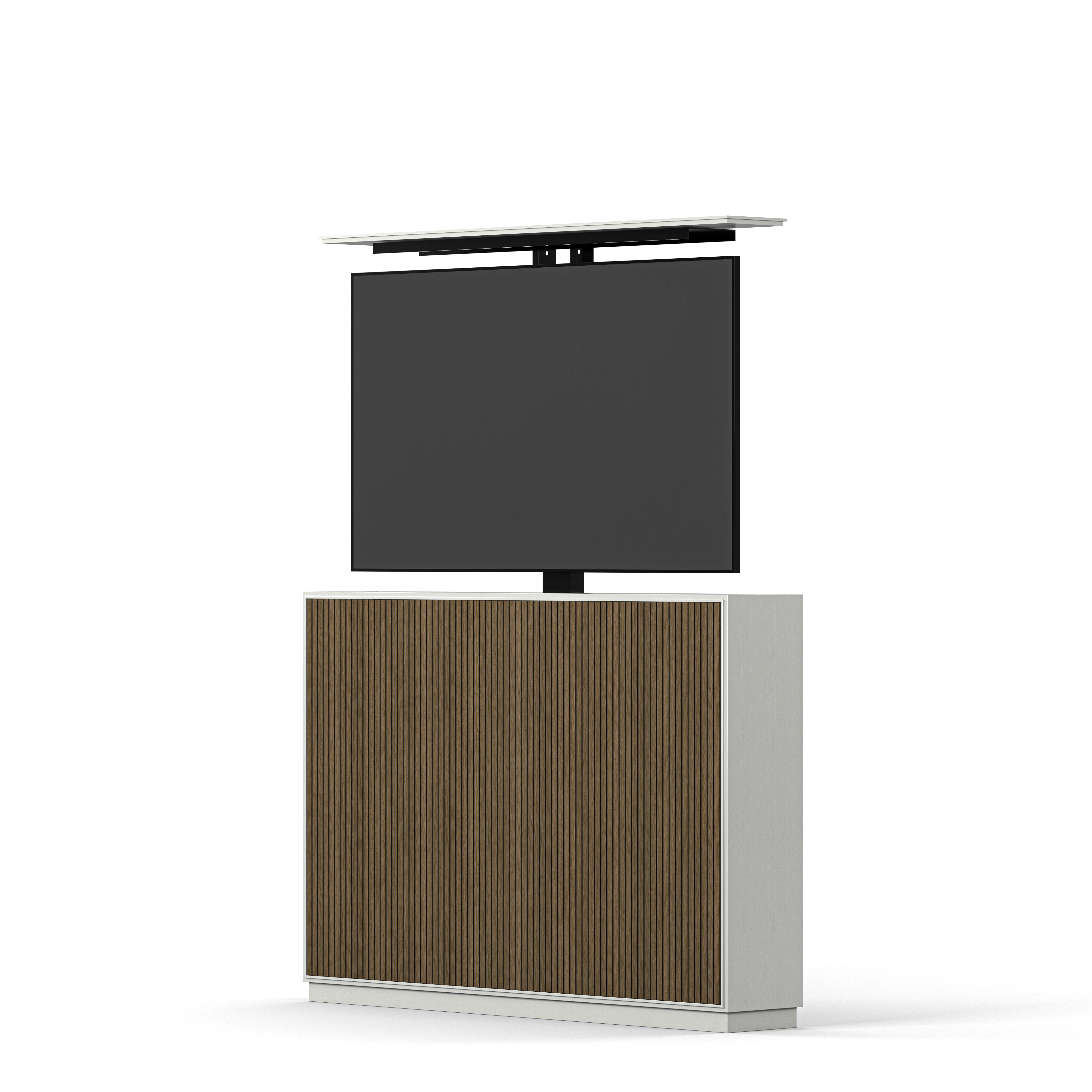 Englesson Line Burned Walnut TV Lift Slim 55" #Variant_White & Burned Walnut