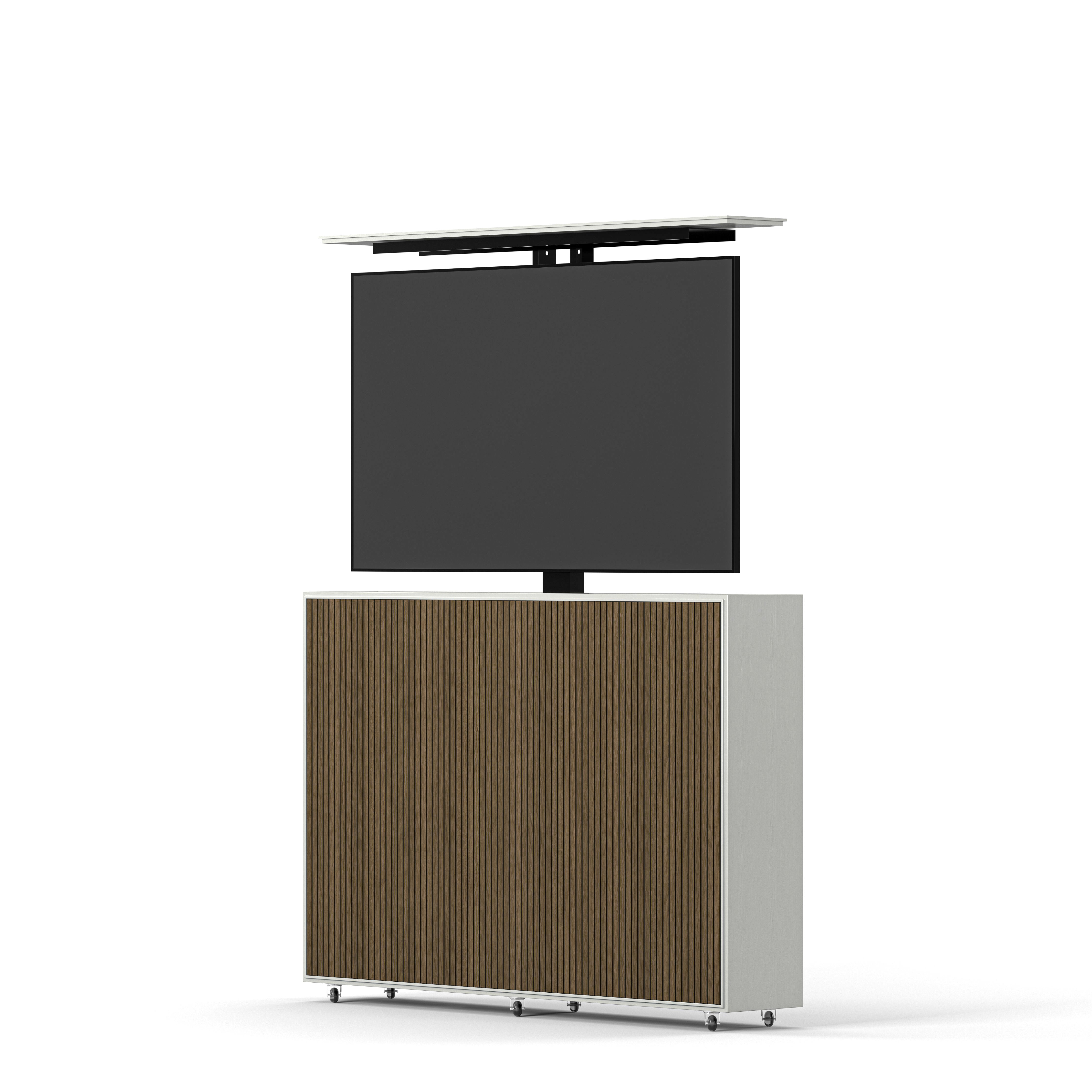 Englesson Line Burned Walnut TV Lift Slim 55" #Variant_White & Burned Walnut
