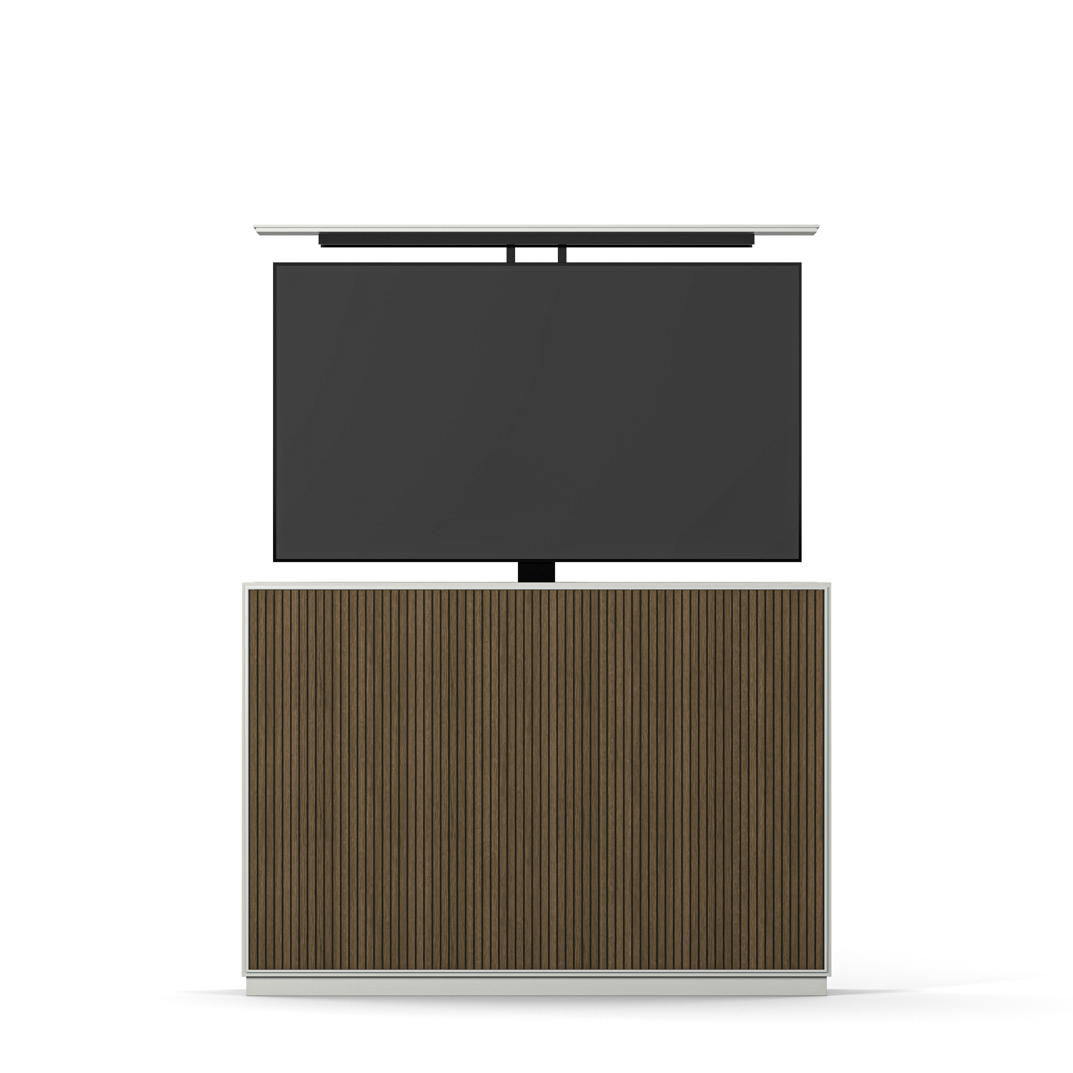 Englesson Line Burned Walnut TV Lift Slim 55" #Variant_White & Burned Walnut
