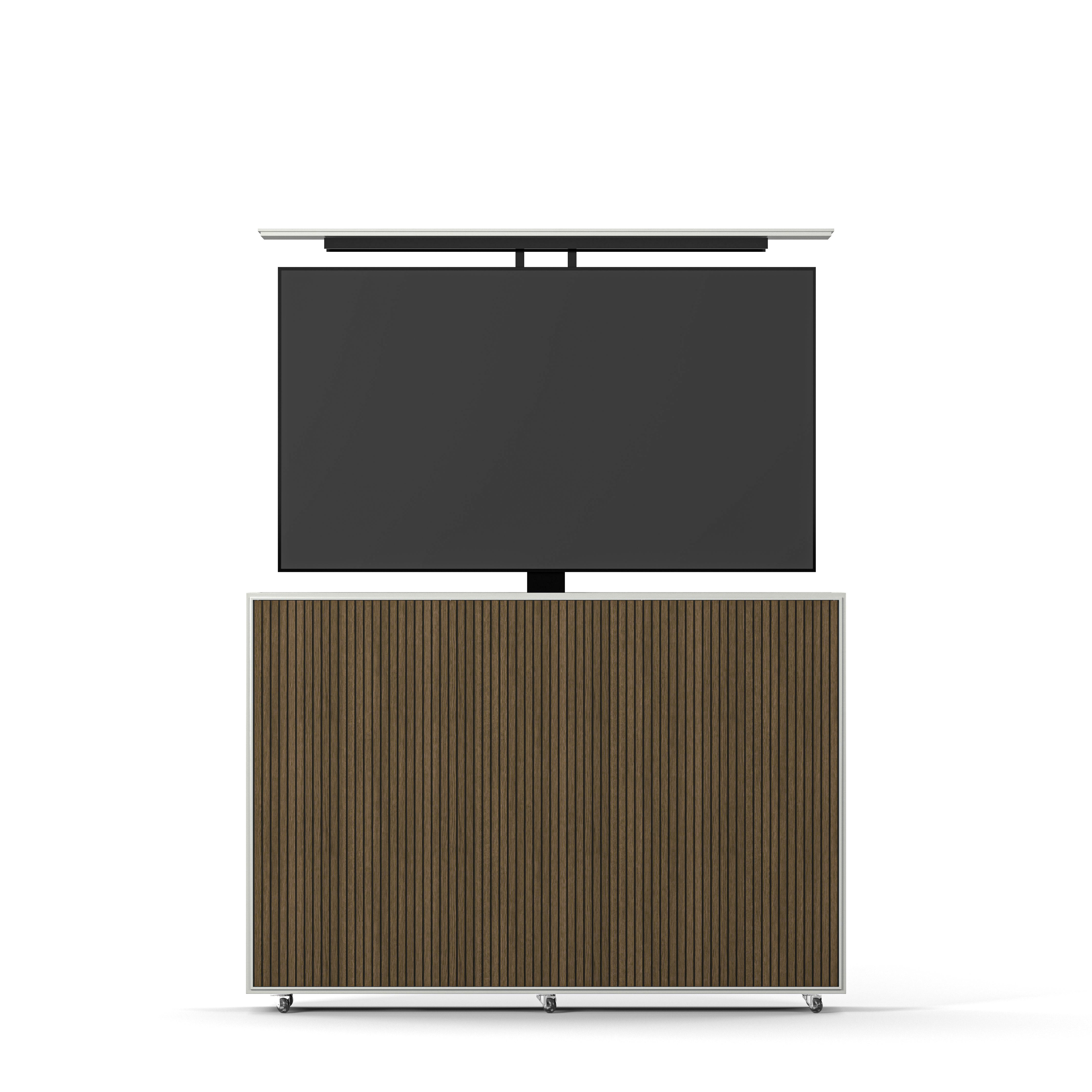 Englesson Line Burned Walnut TV Lift Slim 55" #Variant_White & Burned Walnut