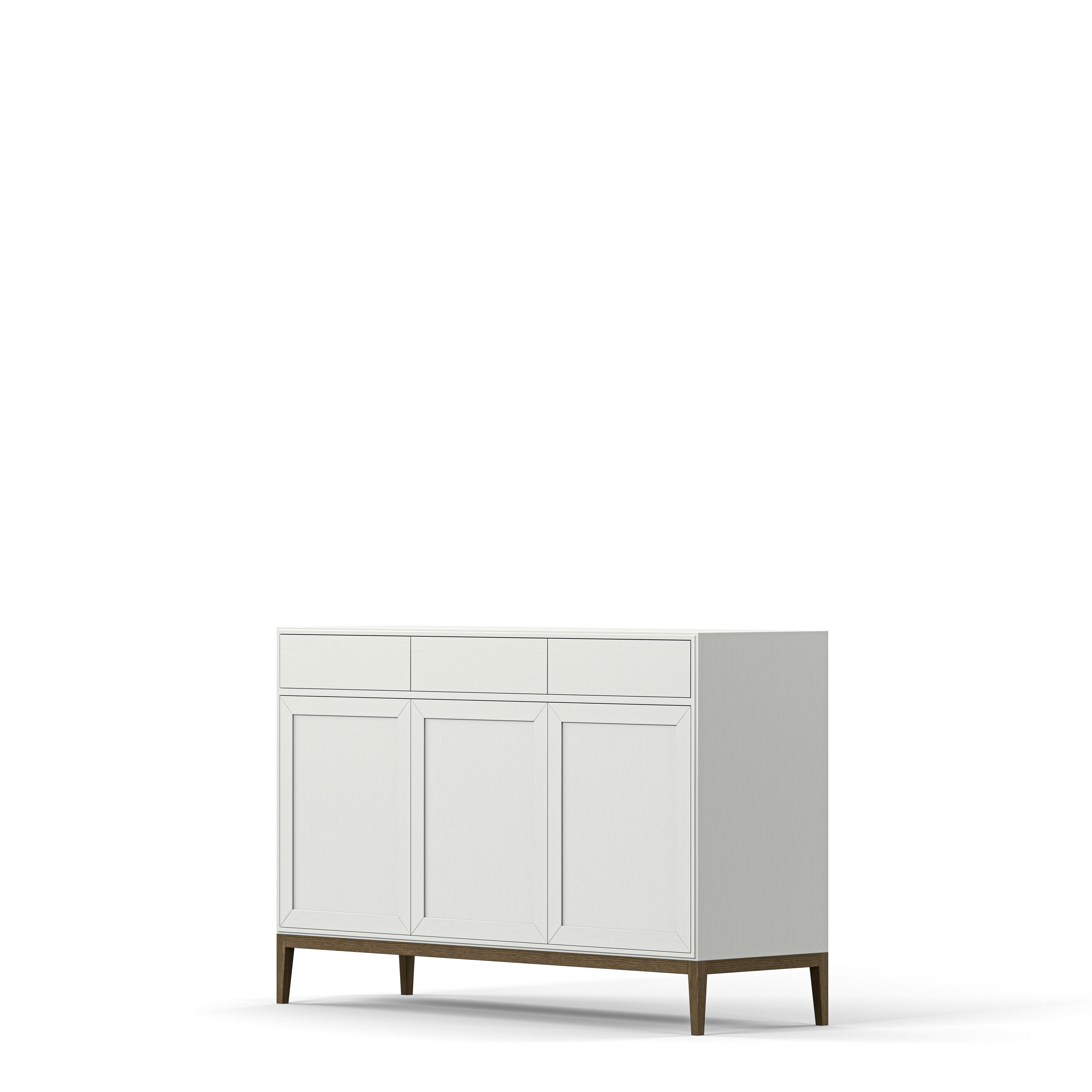 Englesson Skänkar Edge 2.0 Skänk 3 Dörrar, High #Variant_White & Burned Walnut