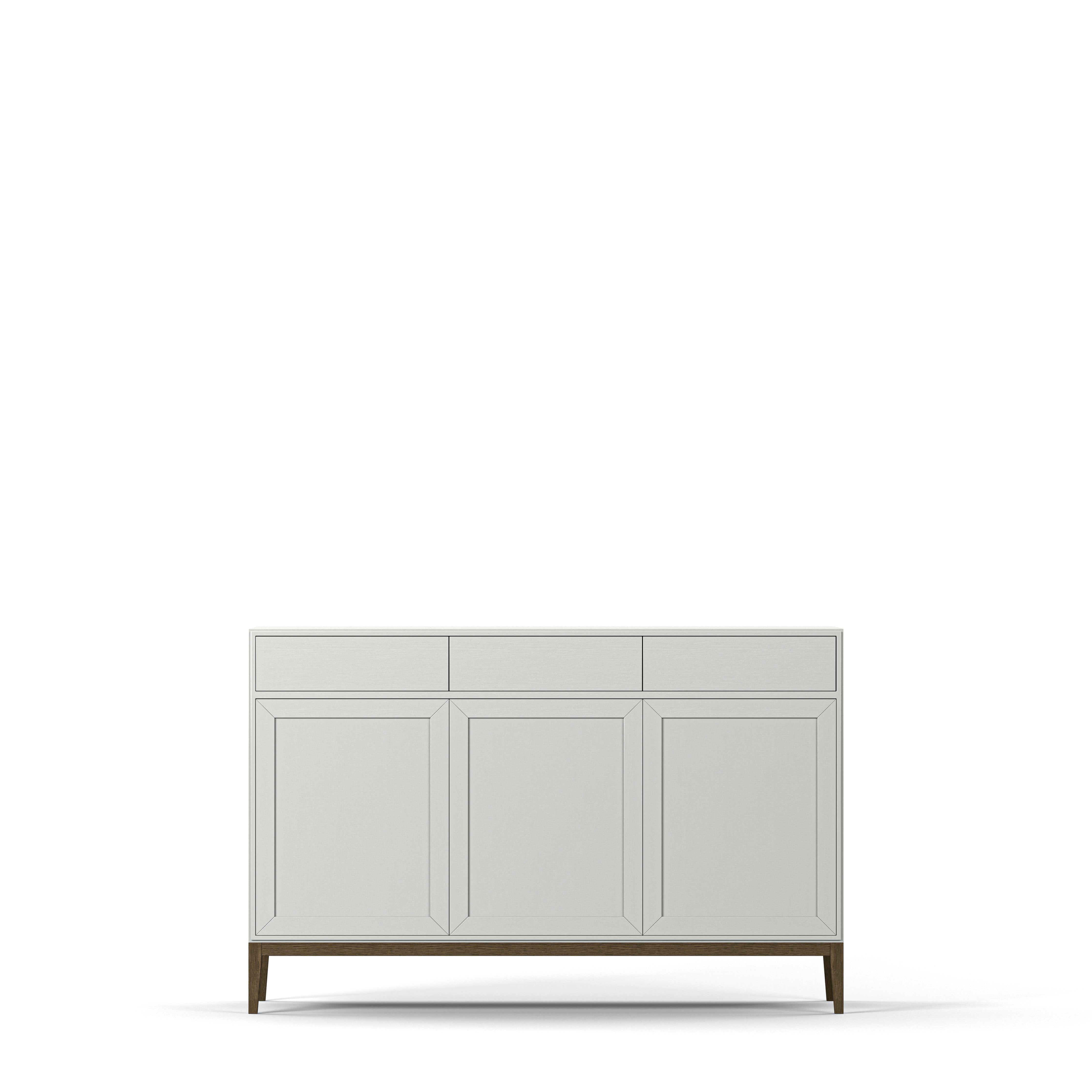 Englesson Skänkar White & Burned Walnut Edge 2.0 Skänk 3 Dörrar, High 712DB-BW #Variant_White & Burned Walnut