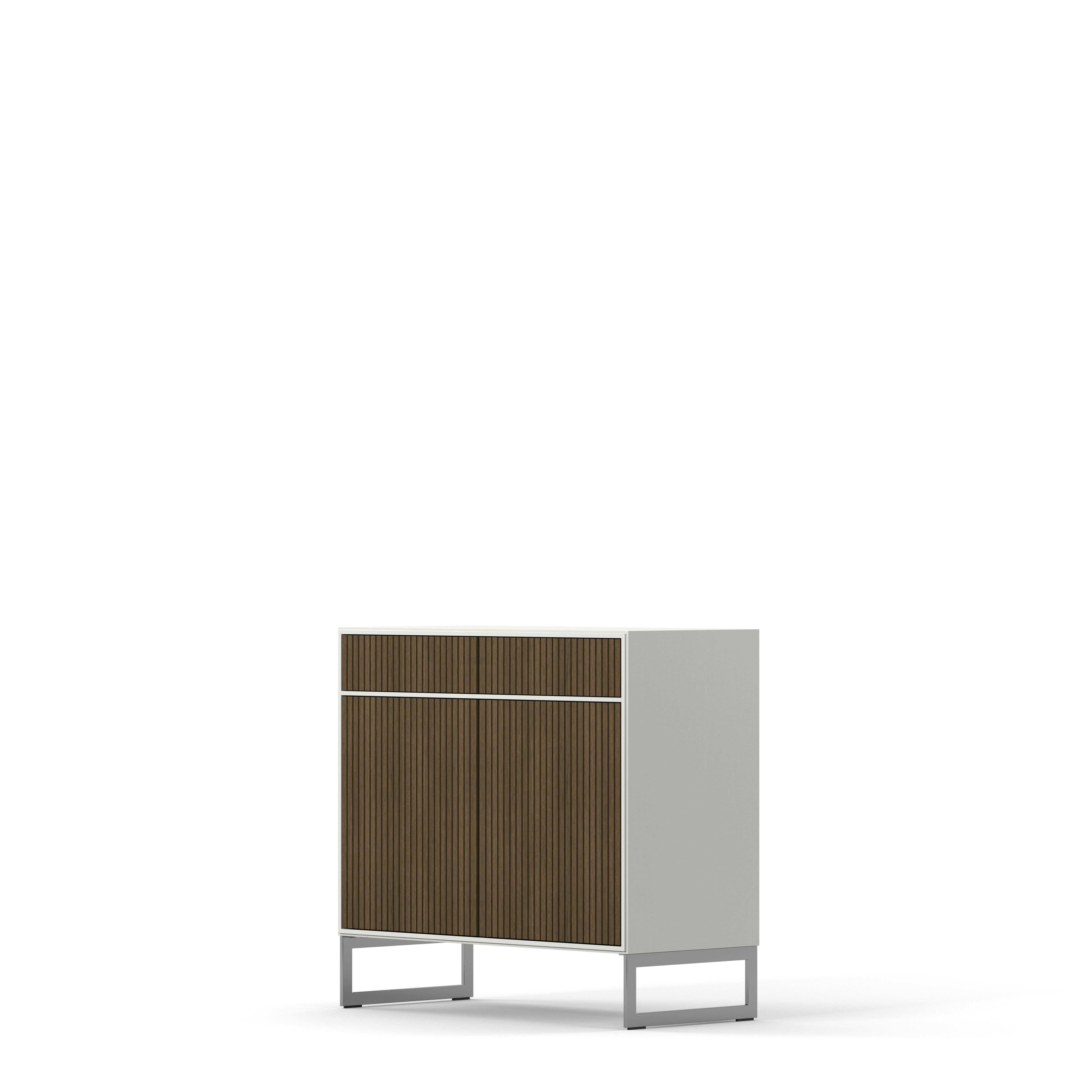 Englesson Skänkar Line Burned Walnut Skänk 2 Dörrar Hög #Variant_White & Burned Walnut