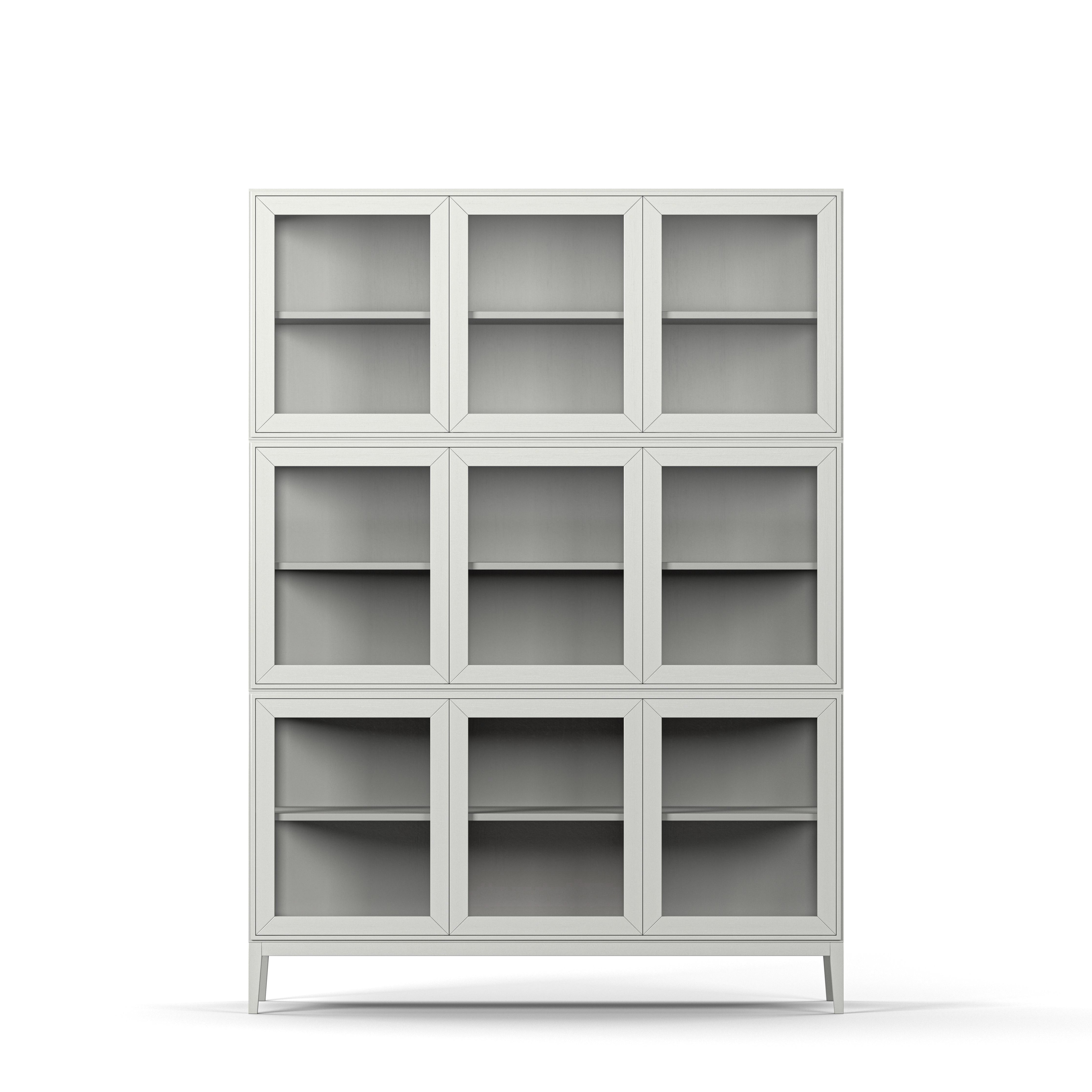 Englesson Skåp White Edge 2.0 Vitrinskåp 3 Dörrar, 3-Sektion 7323DB #Variant_White