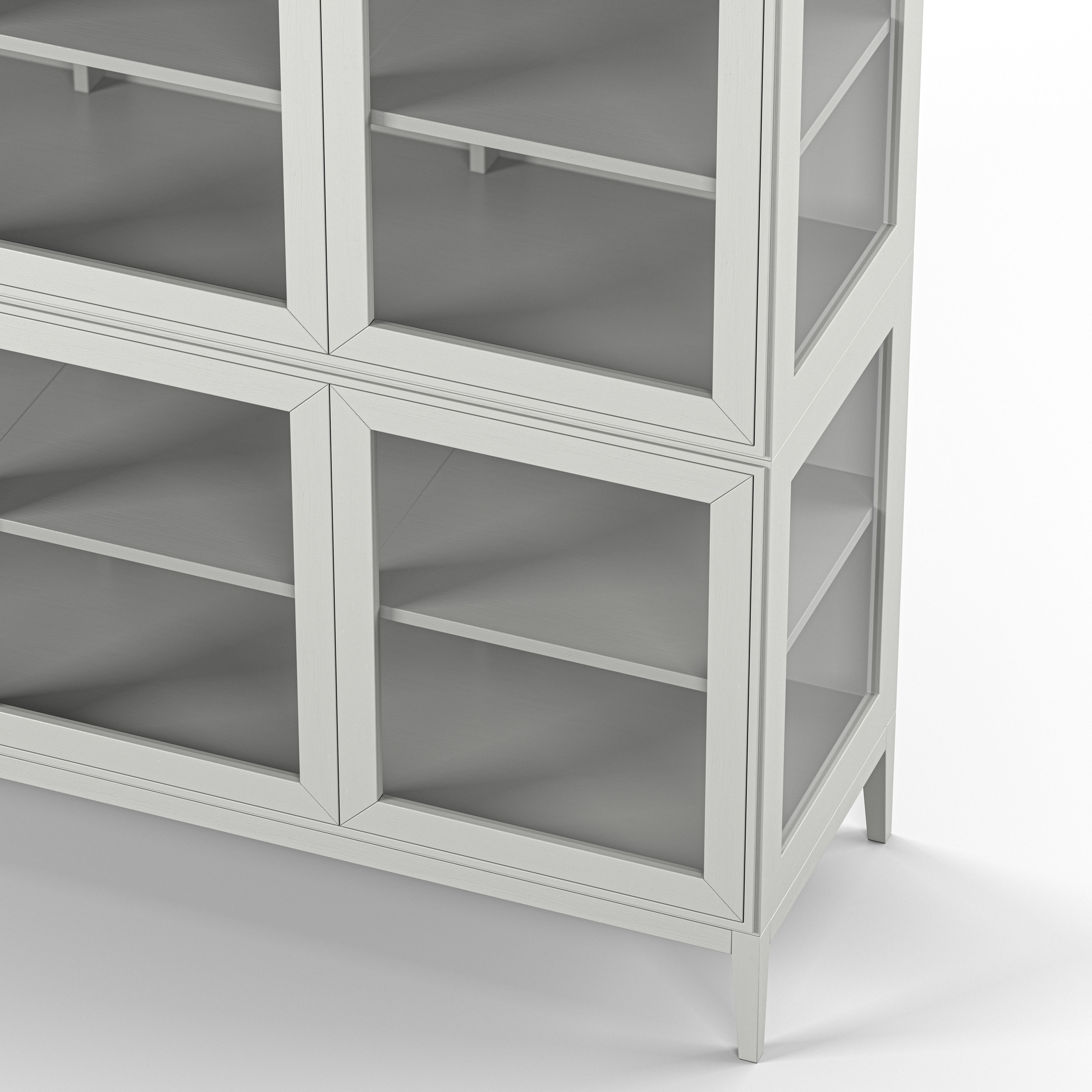 Englesson Skåp Edge 2.0 Vitrinskåp 4 Dörrar, 2-Sektion #Variant_White