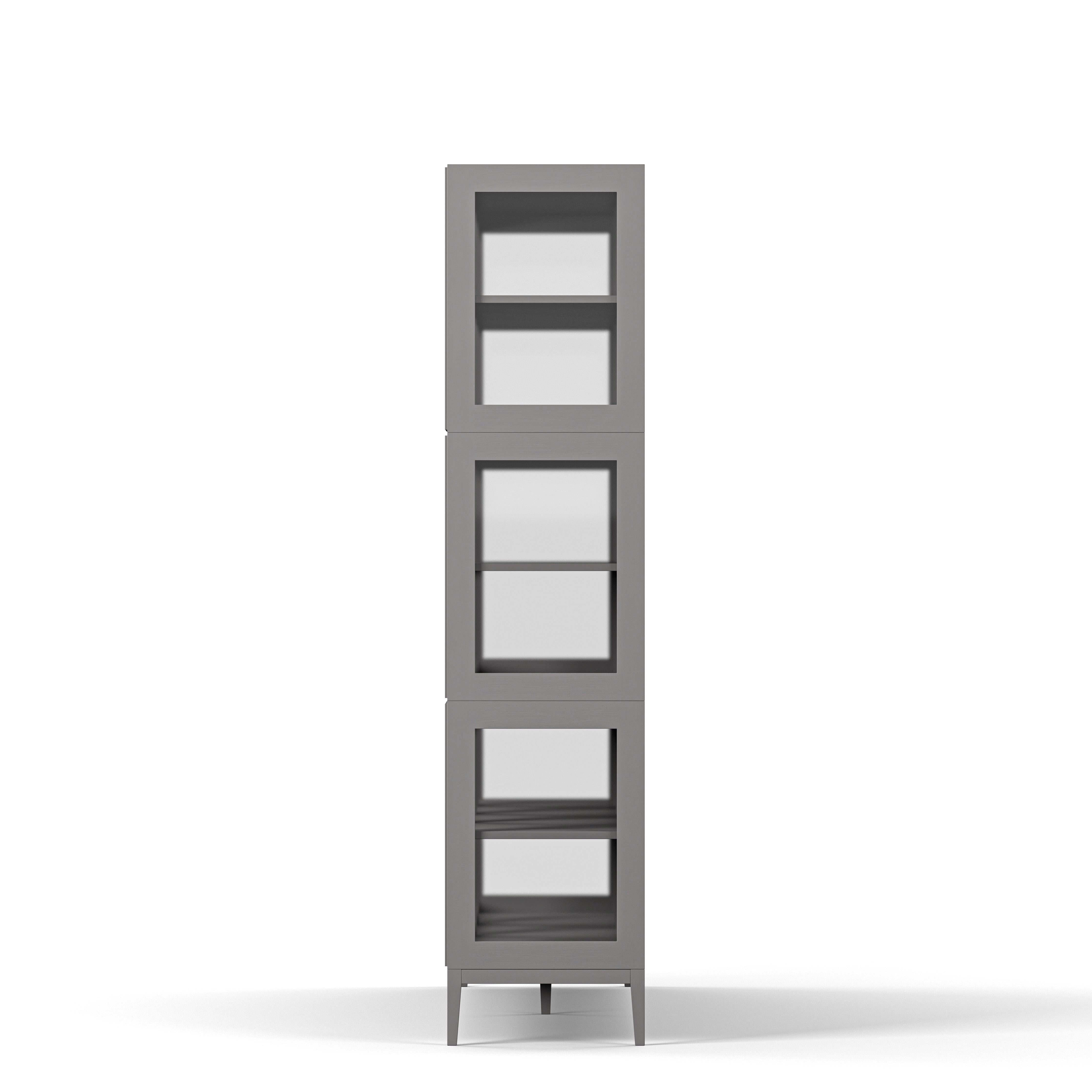 Englesson Skåp Edge 2.0 Vitrinskåp 4 Dörrar, 3-Sektion #Variant_Grey Brushed