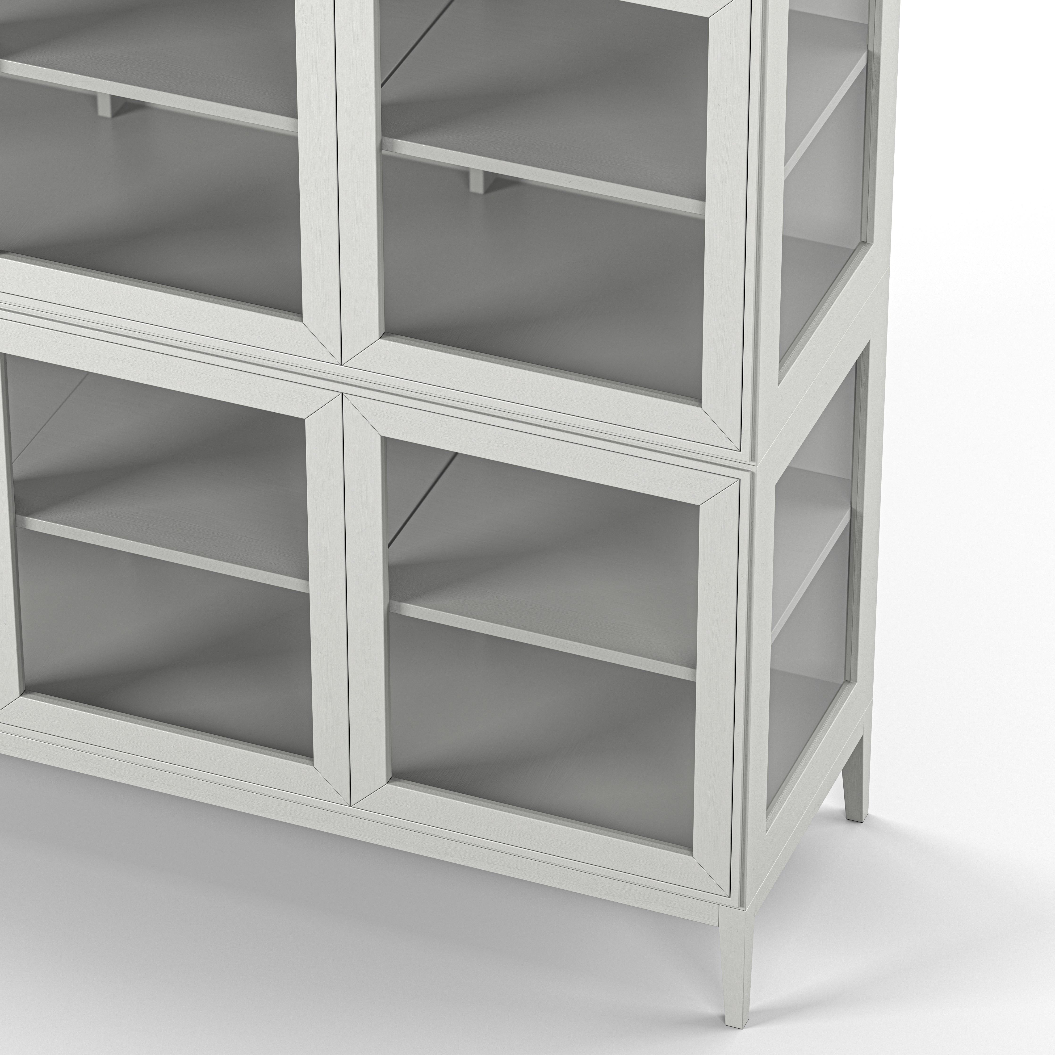 Englesson Skåp Edge 2.0 Vitrinskåp 4 Dörrar, 3-Sektion #Variant_White