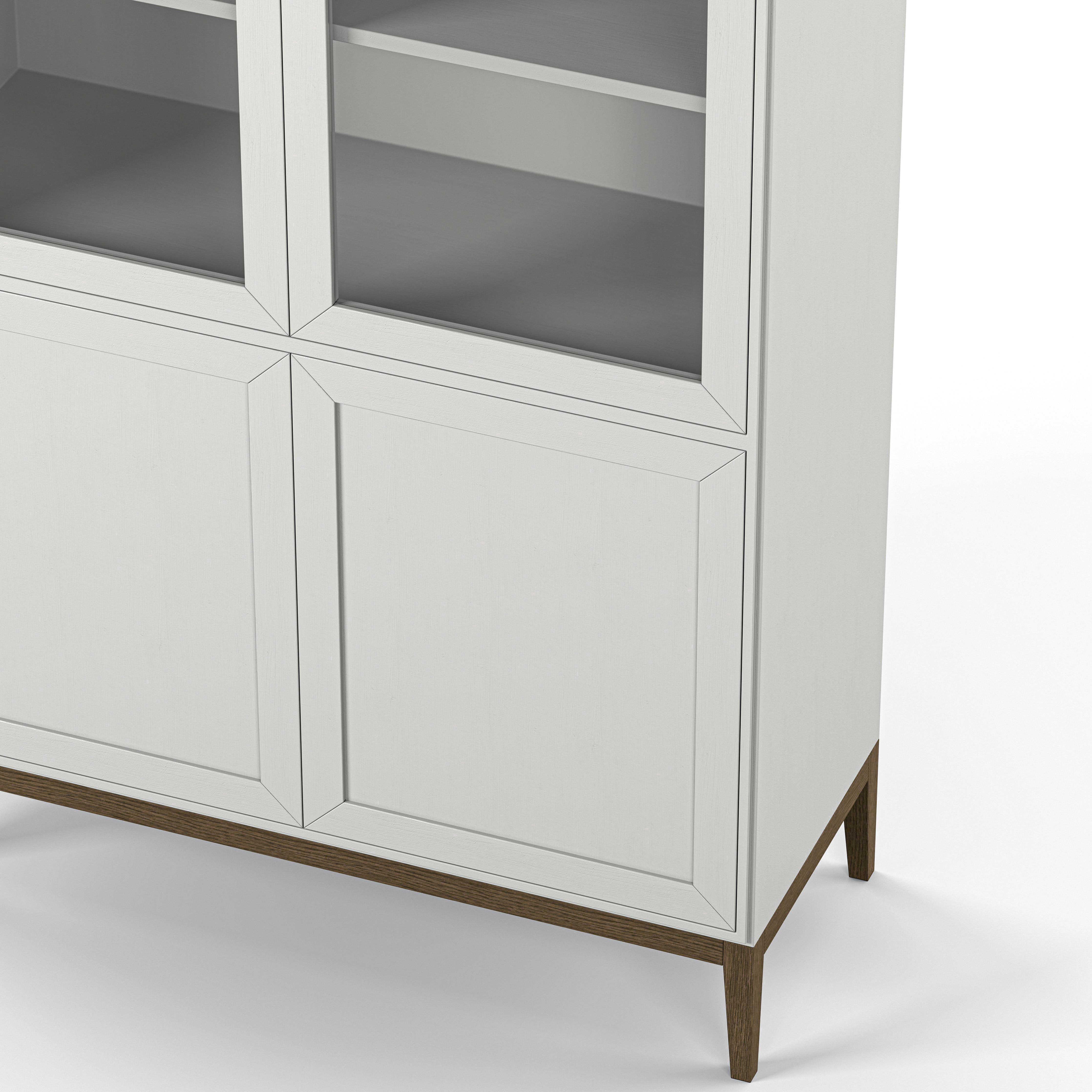 Englesson Skåp Edge 2.0 Vitrinskåp #Variant_White & Burned Walnut