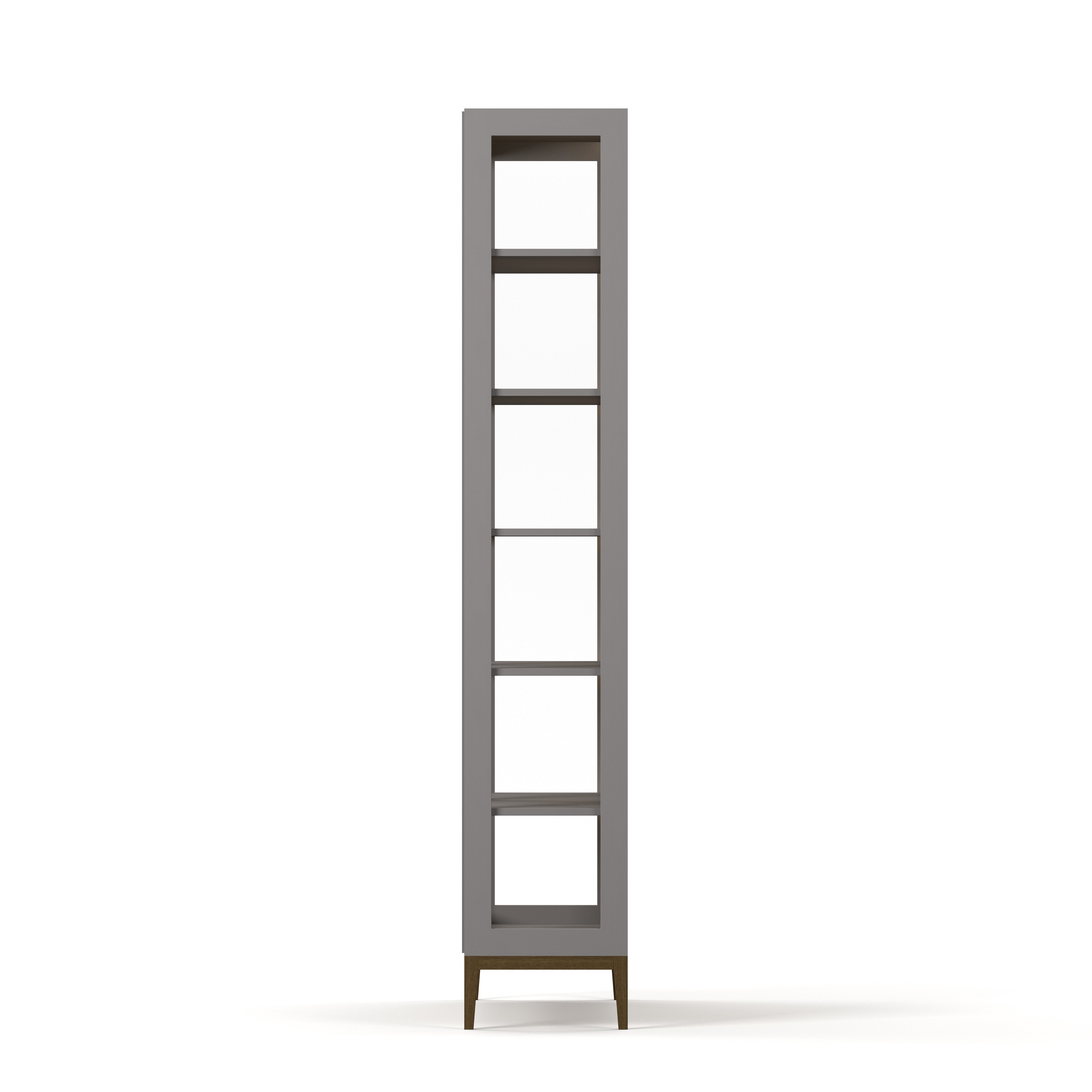 Englesson Skåp Edge 2.0 Vitrinskåp Med Belysning #Variant_Grey Brushed & Burned Walnut