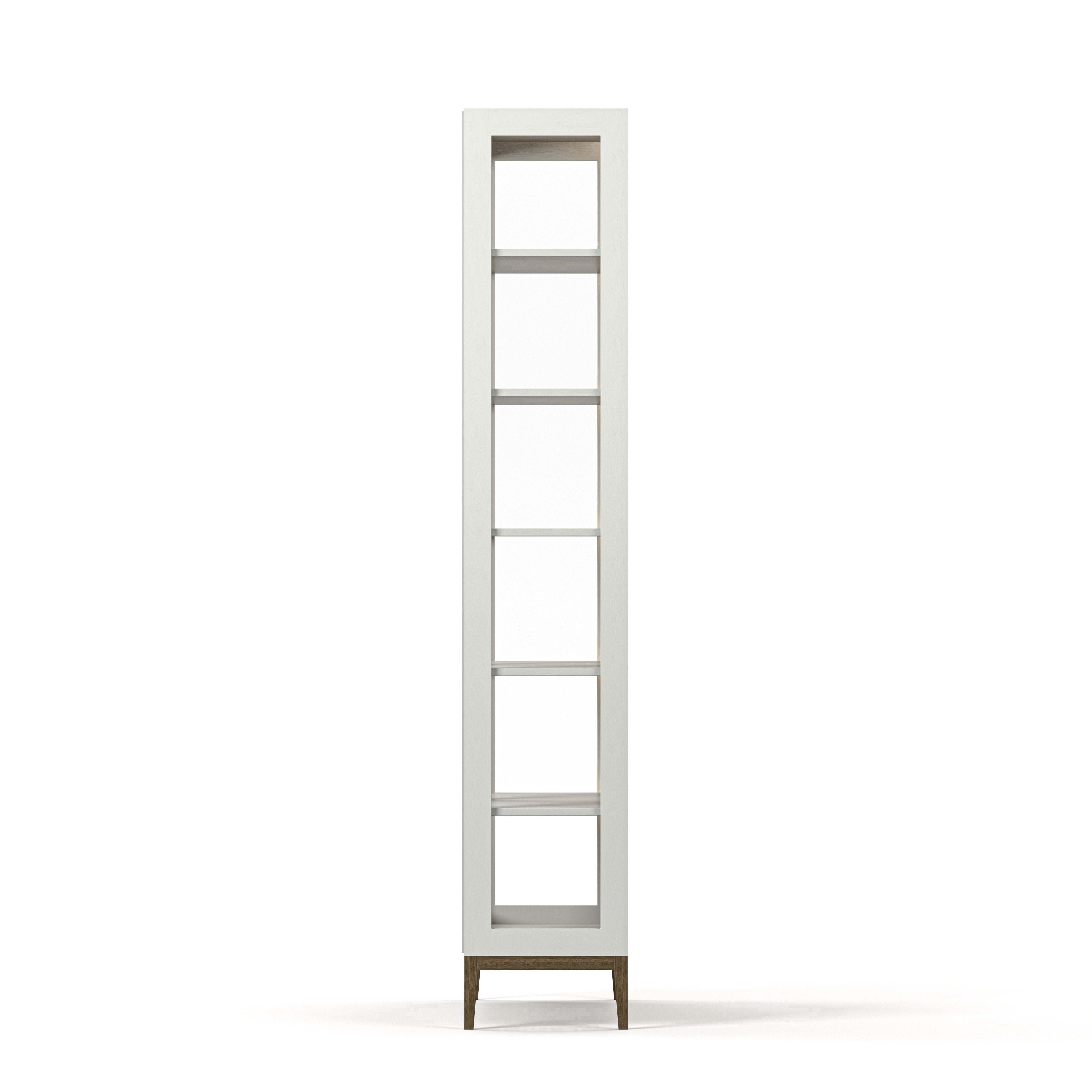 Englesson Skåp Edge 2.0 Vitrinskåp Med Belysning #Variant_White & Burned Walnut