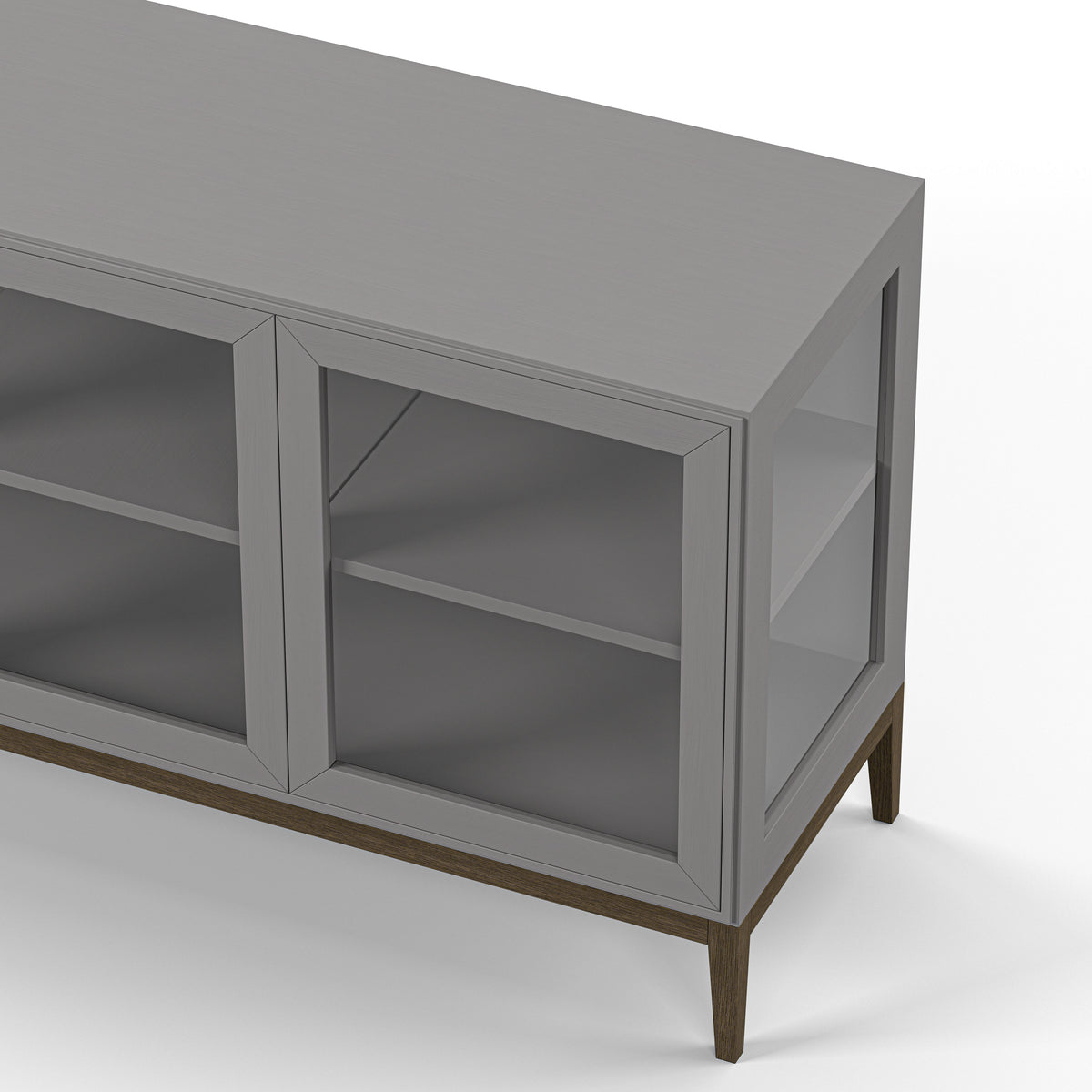 Englesson Skåp White Edge 2.0 Vitrinskåp 3 Dörrar, 1-Sektion #Variant_Grey Brushed & Burned Walnut