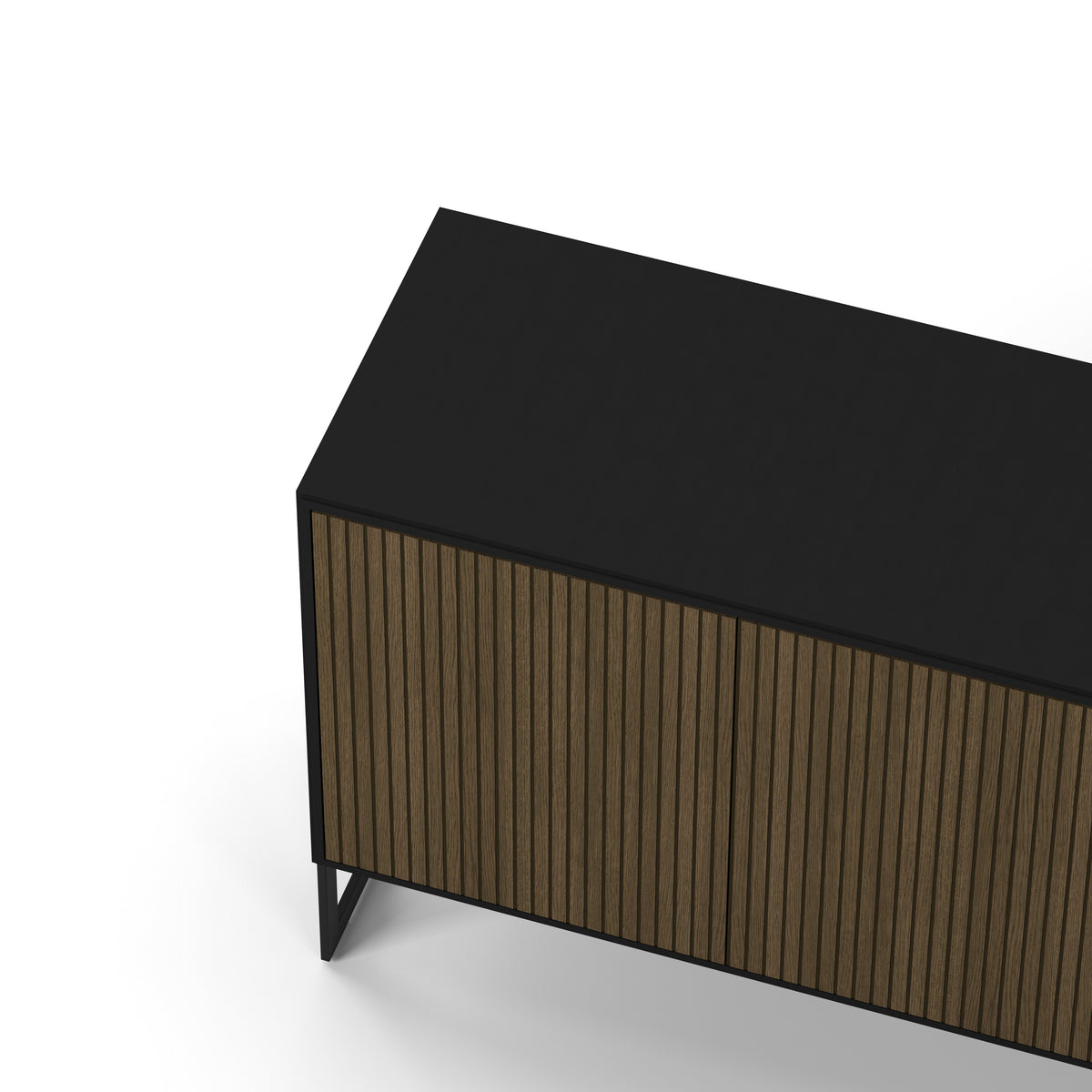 Englesson Skänkar White & Burned Walnut Line Burned Walnut Skänk 3 Dörrar 6813BW-B #Variant_Black & Burned Walnut