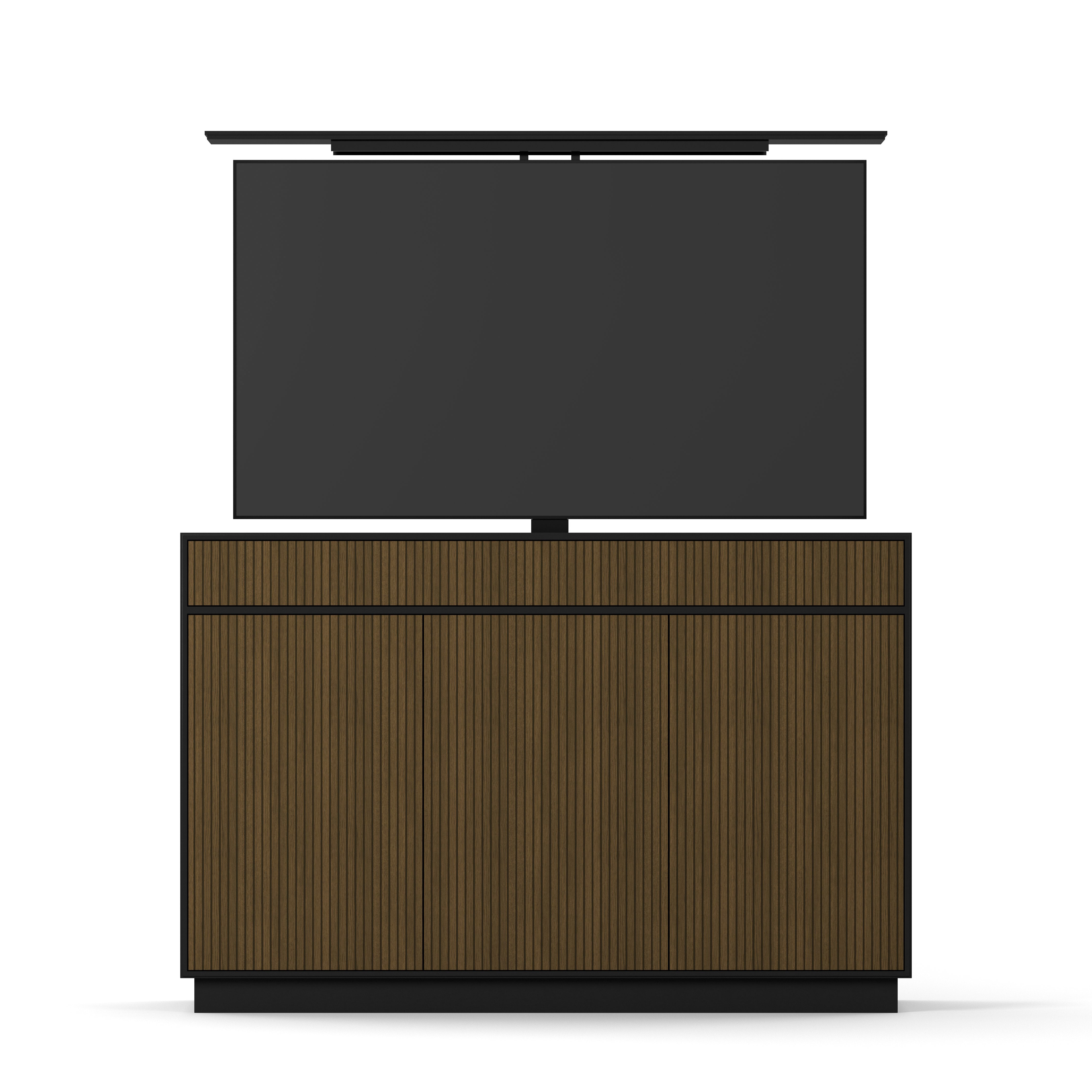 Englesson White Line Burned Walnut TV Lift 65" TV65SBW-DB #Variant_Black & Burned Walnut 